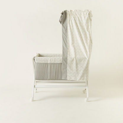 Cambrass Small Bed X with Canopy - White and grey ( Upto 6 months)