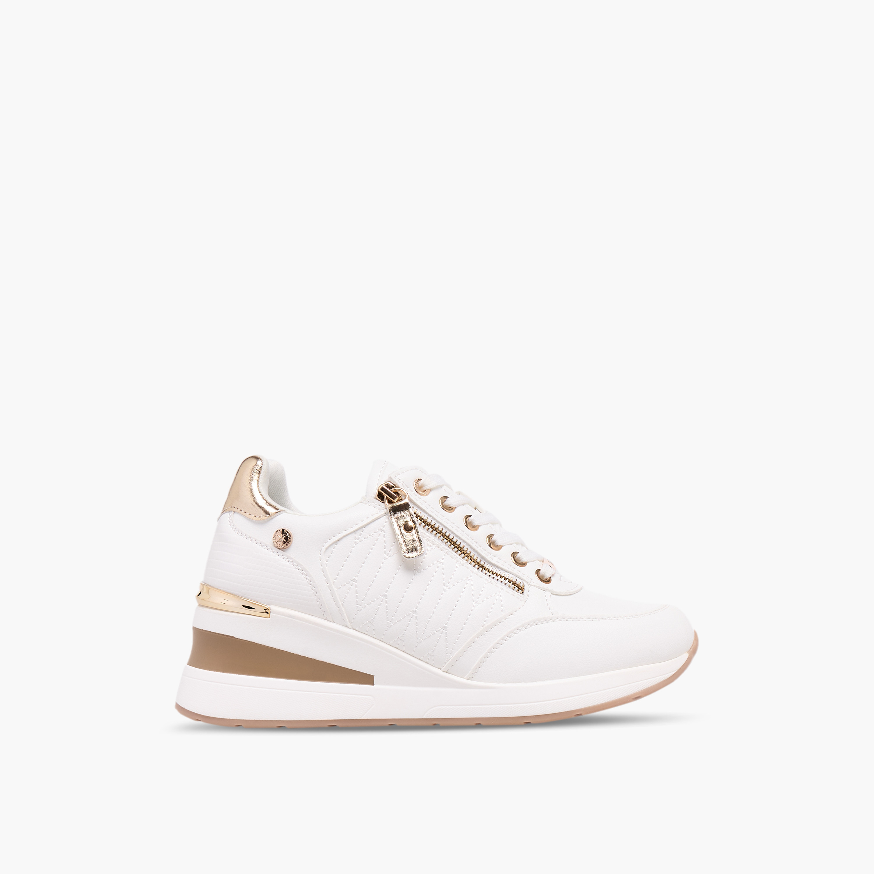 حذاء سنيكرز نسائي برقبة كاحل بكعب إسفين ومخطط من إكس تي آي-women-shoes-sneakers-image-3