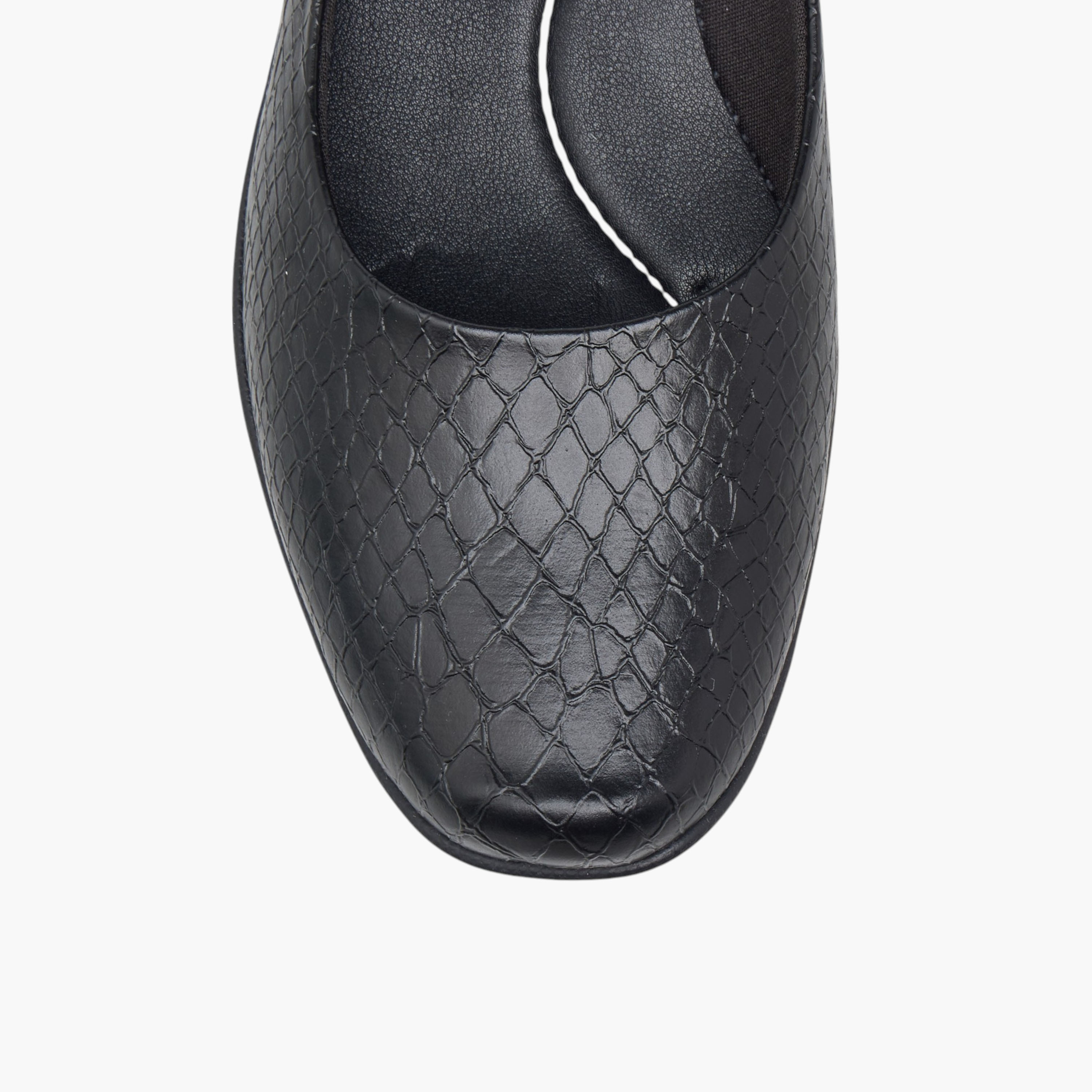 حذاء باليرينا بارز الملمس سهل الارتداء بكعب ويدج من بيكاديللي-women-shoes-ballerinas-image-4