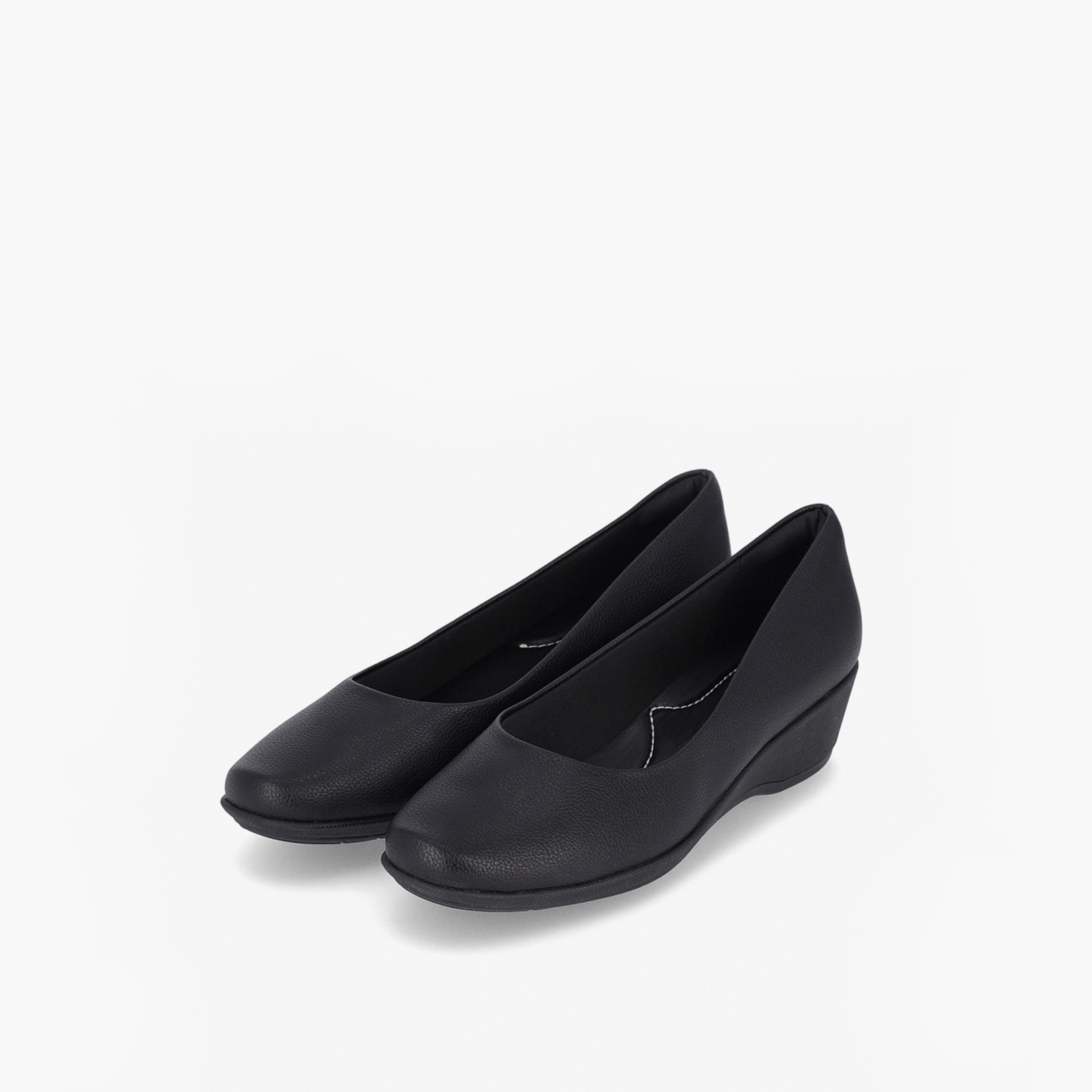 حذاء باليرينا سهل الارتداء بمقدمة مستديرة وكعب ويدج من بيكاديلي-women-shoes-ballerinas-image-1