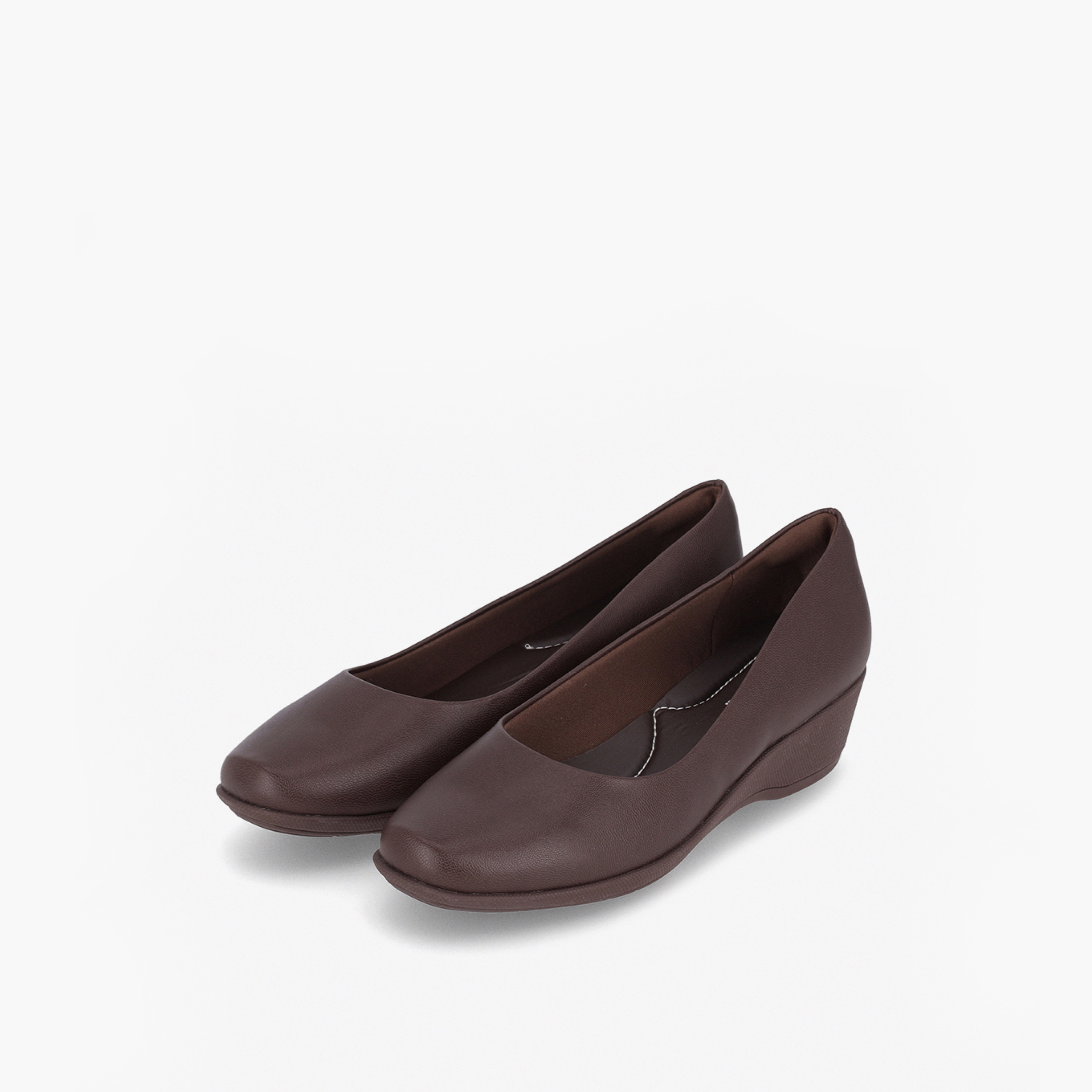 حذاء باليرينا سهل الارتداء بمقدمة مستديرة وكعب ويدج من بيكاديلي-women-shoes-ballerinas-image-1