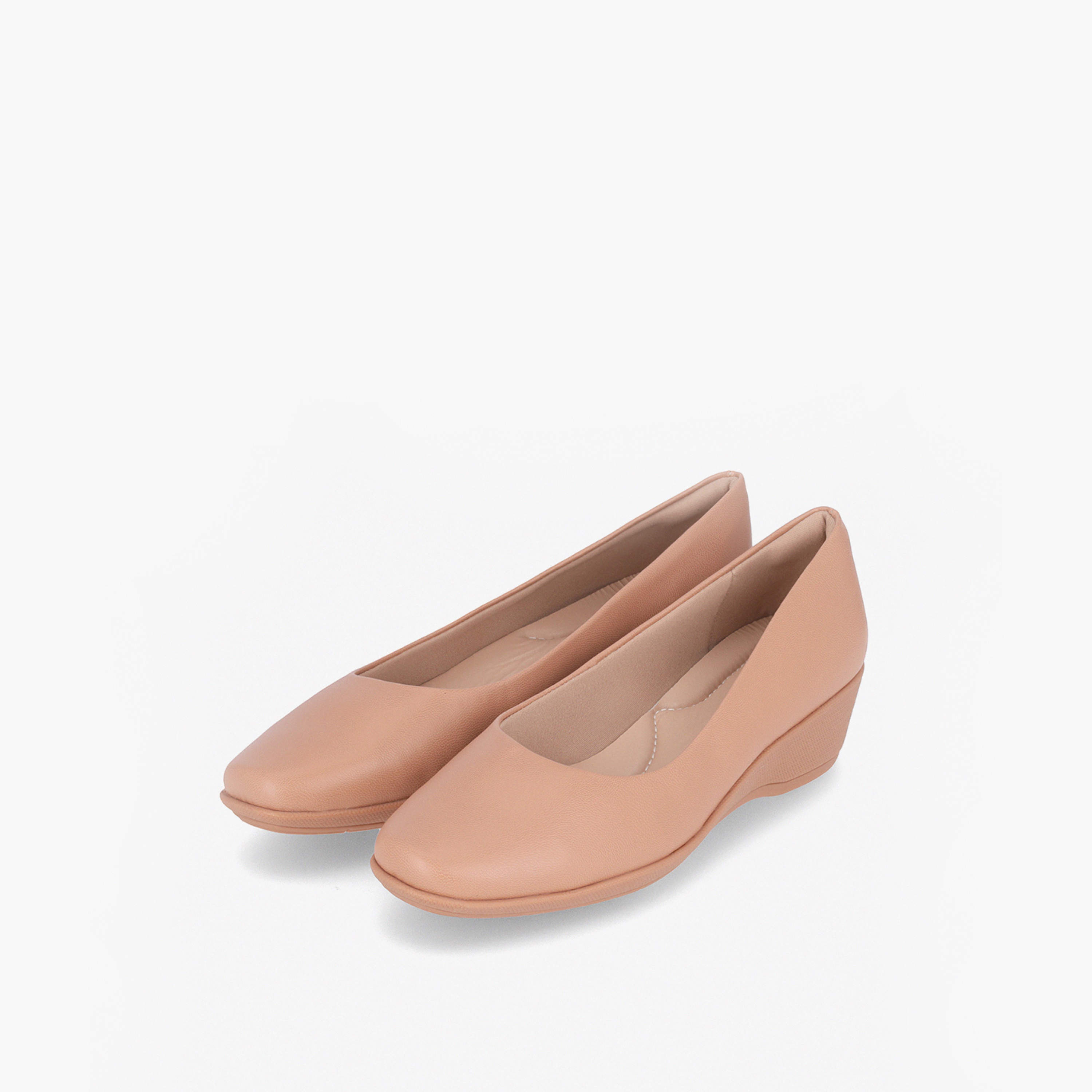 حذاء باليرينا سهل الارتداء بمقدمة مستديرة وكعب ويدج من بيكاديلي-women-shoes-ballerinas-image-1