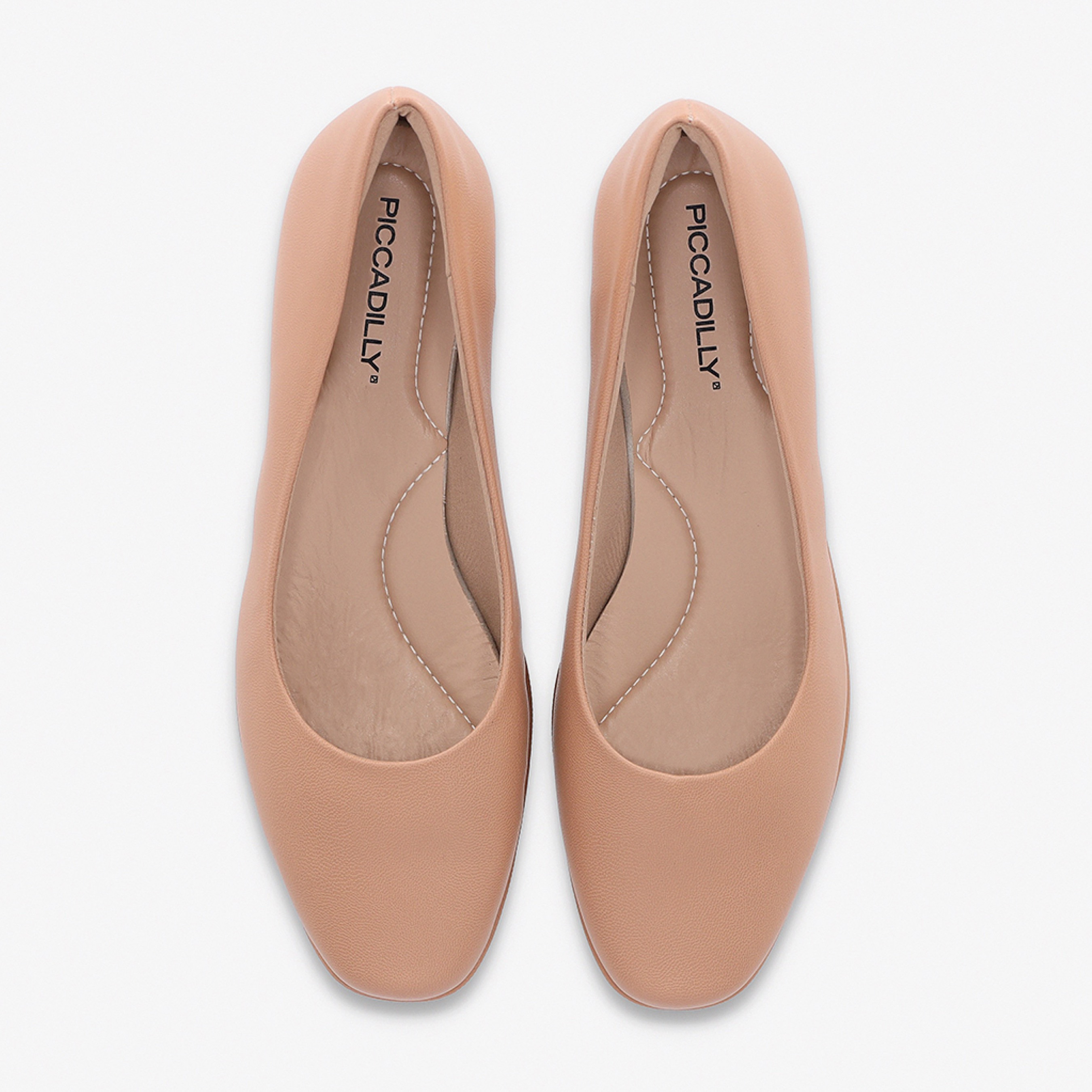 Piccadilly Round Toe Slip-On Ballerina Shoes with Wedge Heels-women-shoes-ballerinas-image-3