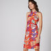 Elle Floral Printed Sleeveless Dress with Zip Closure-Dresses-thumbnailMobile-2