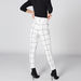 L'Homme Chequered Full Length Pants with Pocket and Belt Detail-Pants-thumbnail-1