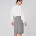 Elle Chequered and Studded Skirt with Zip Closure-Skirts-thumbnailMobile-1