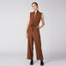 Elle Full Length Jumpsuit with Pocket Detail and Tie Up Belt-Jumpsuits and Playsuits-thumbnail-1