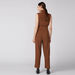 Elle Full Length Jumpsuit with Pocket Detail and Tie Up Belt-Jumpsuits and Playsuits-thumbnailMobile-2