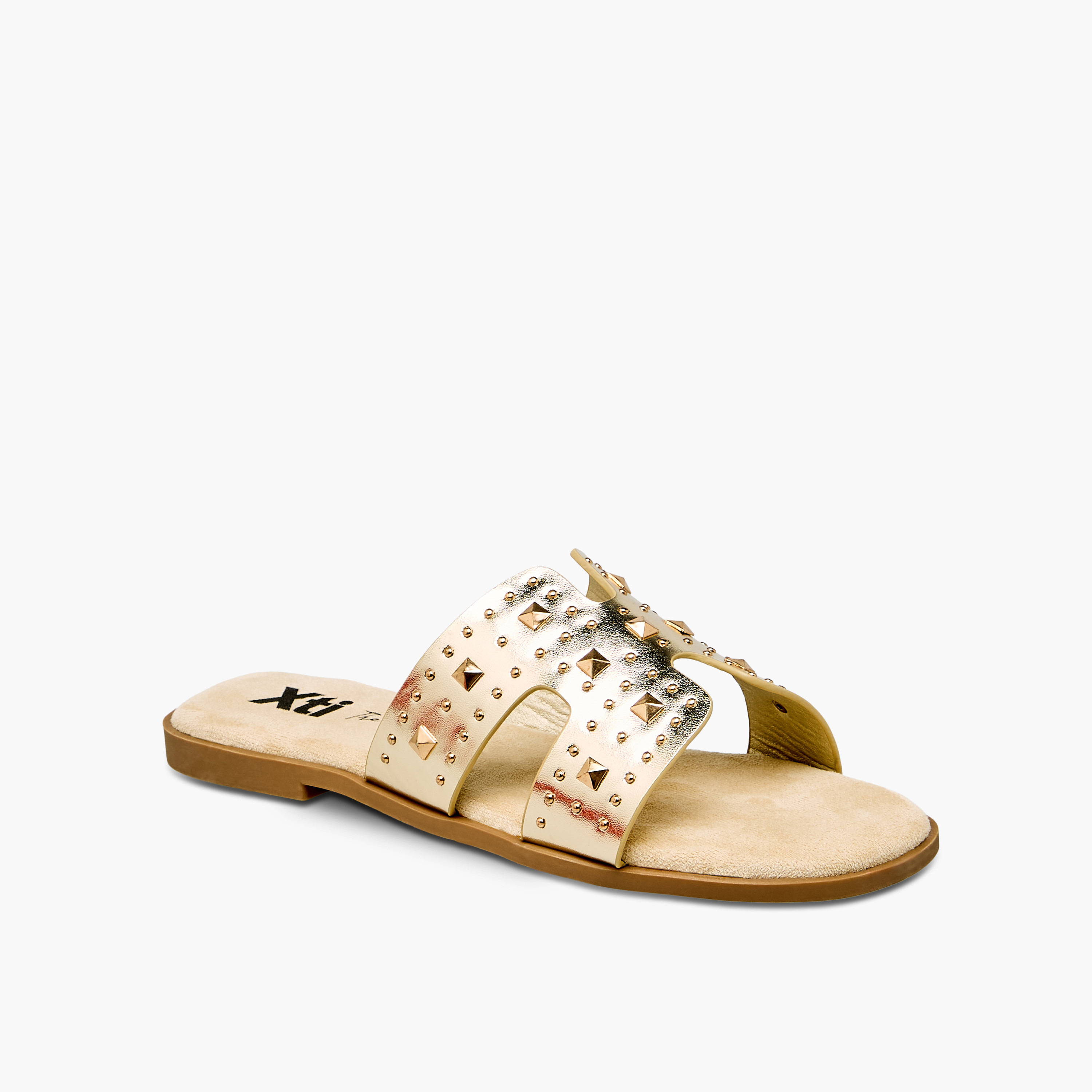 XTI Women Metallic Accent Sandals-women-shoes-flats-sandals-image-2