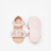 Barefeet Floral Embellished Sandal with Hook and Loop Closure-Girl%27s Sandals-thumbnailMobile-4