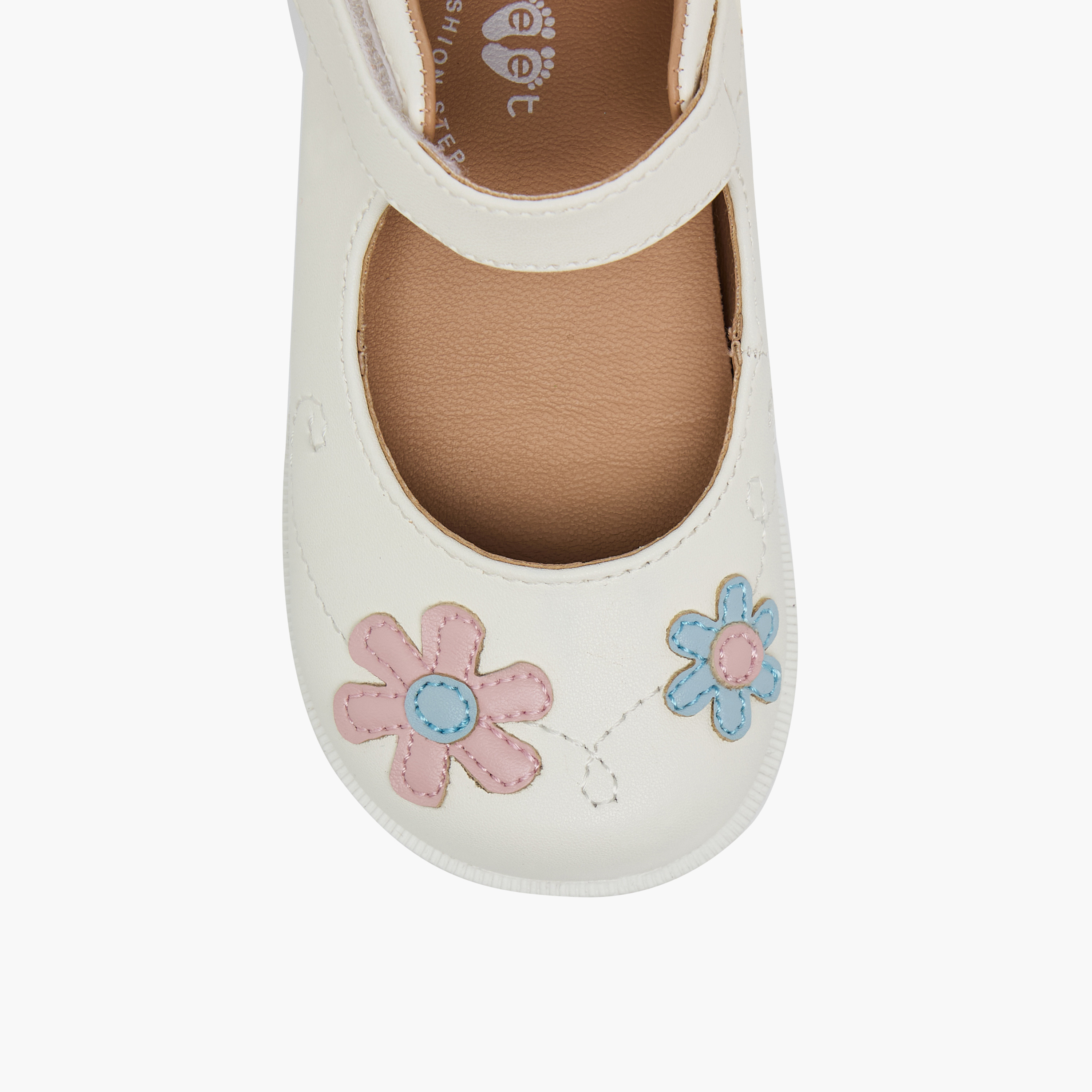 Barefeet Girls Floral Embroidered Mary Jane Shoes-girls-shoes-maryjanes-image-4