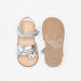 Barefeet Metallic Sandals with Hook and Loop Closure-Girl%27s Sandals-thumbnail-4