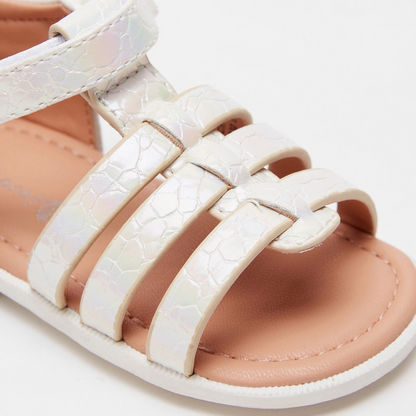 Barefeet Animal Textured Sandals with Hook and Loop Closure-Baby Girl%27s Sandals-image-3