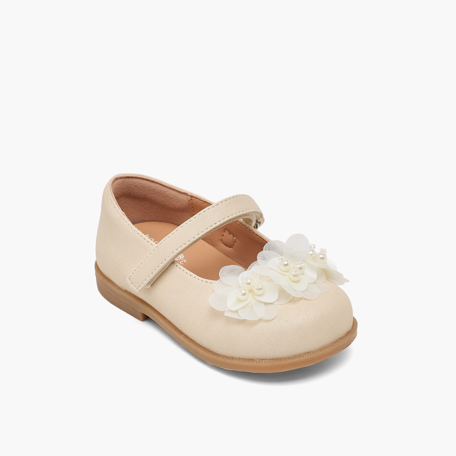 Barefeet Girls Floral Applique Mary Jane Shoes-girls-shoes-ballerinas-image-2