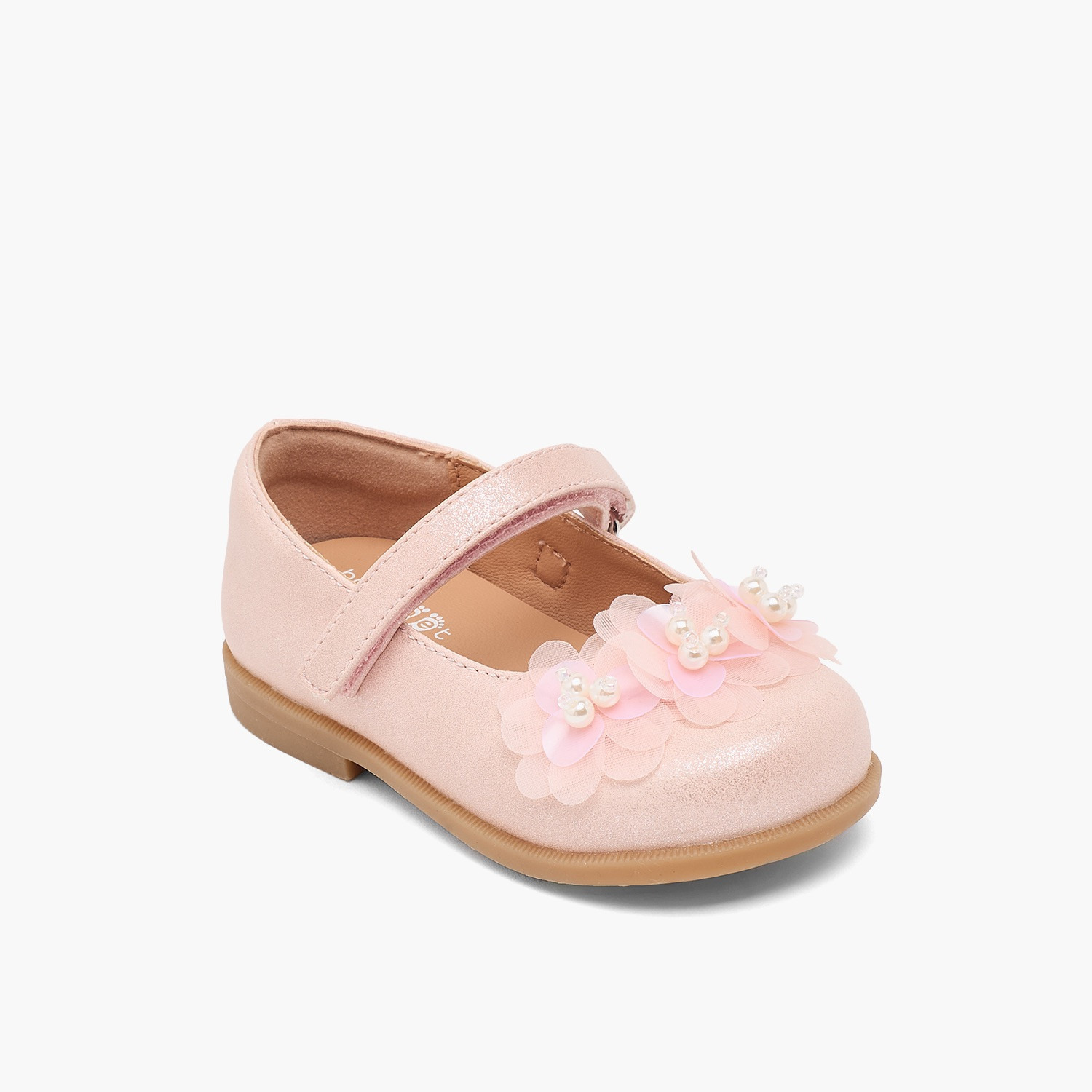 Barefeet Girls Floral Applique Mary Jane Shoes-girls-shoes-ballerinas-image-2