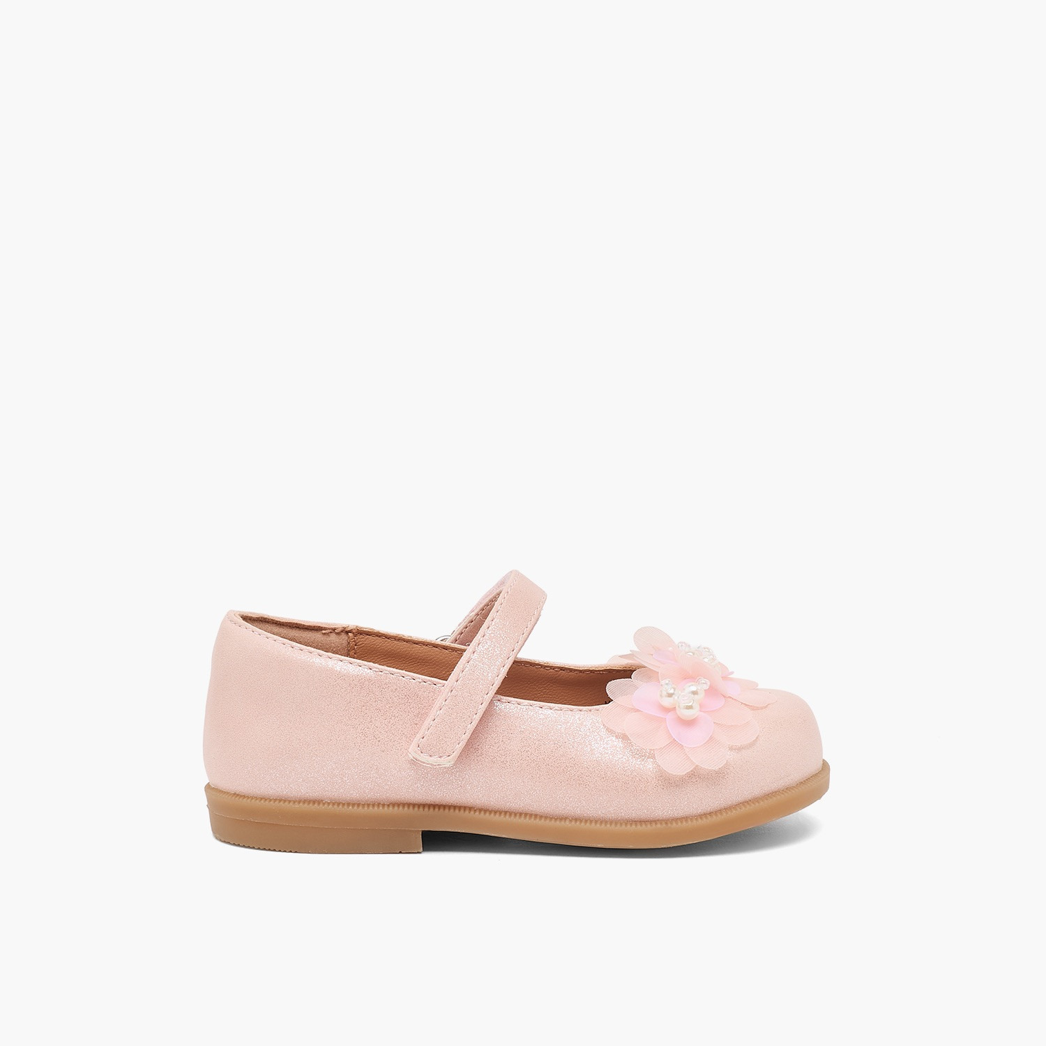 Barefeet Girls Floral Applique Mary Jane Shoes-girls-shoes-ballerinas-image-3