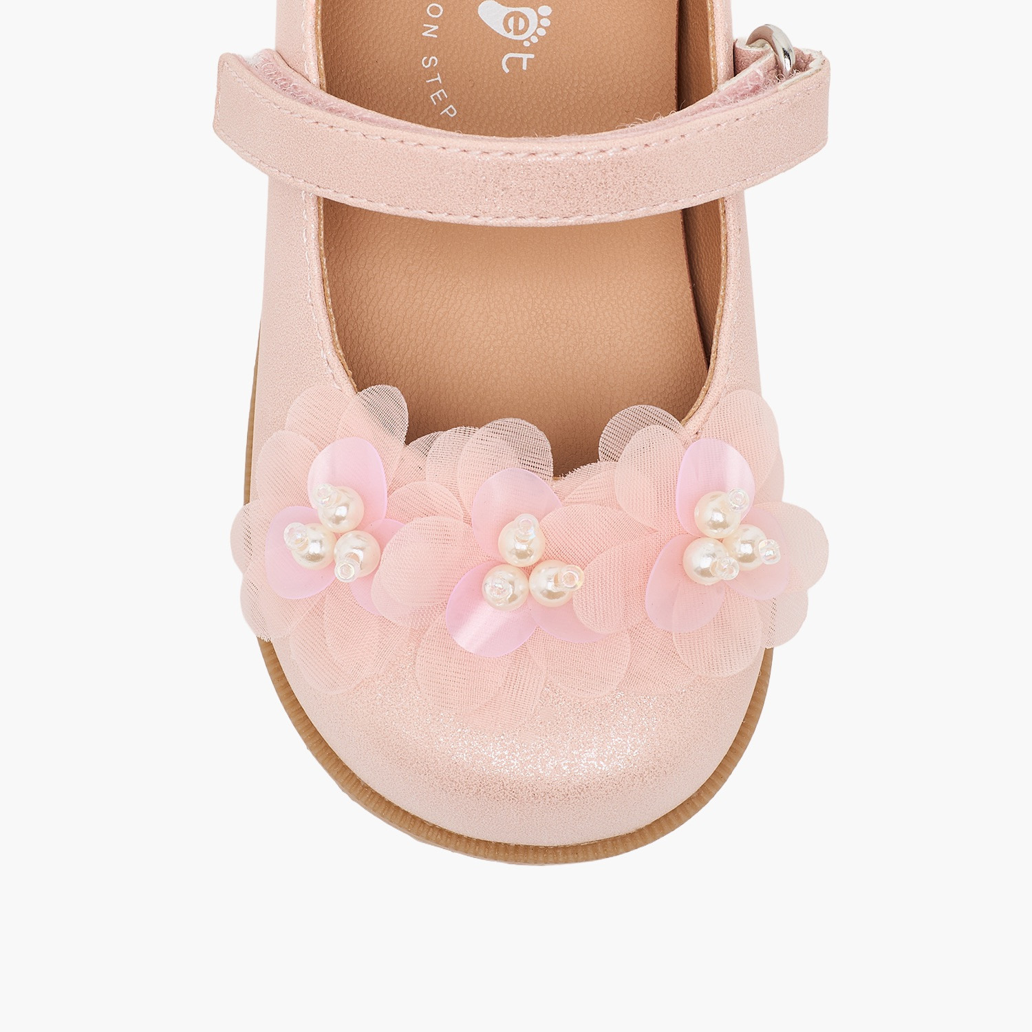 Barefeet Girls Floral Applique Mary Jane Shoes-girls-shoes-ballerinas-image-4