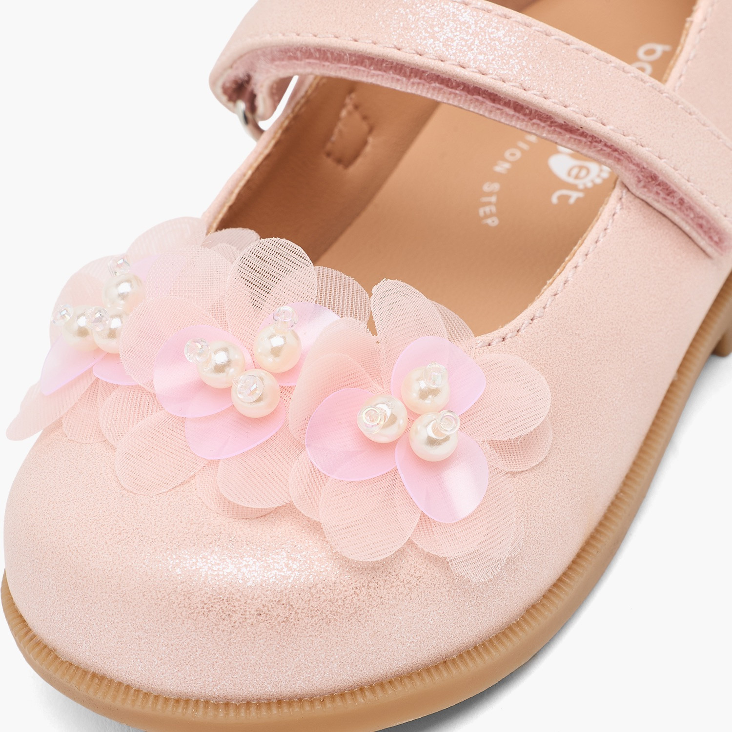 Barefeet Girls Floral Applique Mary Jane Shoes-girls-shoes-ballerinas-image-6