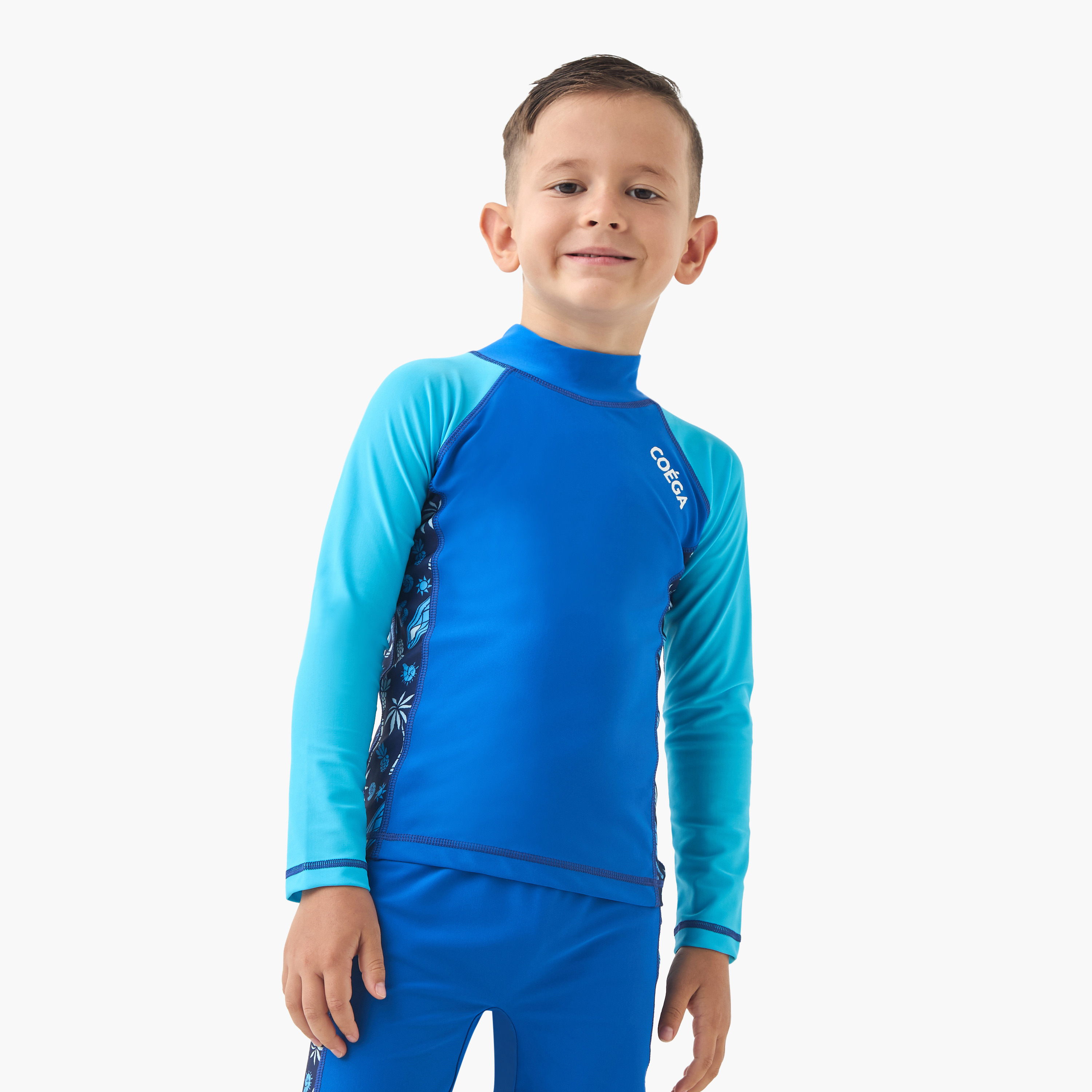 COEGA Boys Rashguard Long Sleeve, Navy Blue Surf-sports-boys-clothing-swimwear-image-1