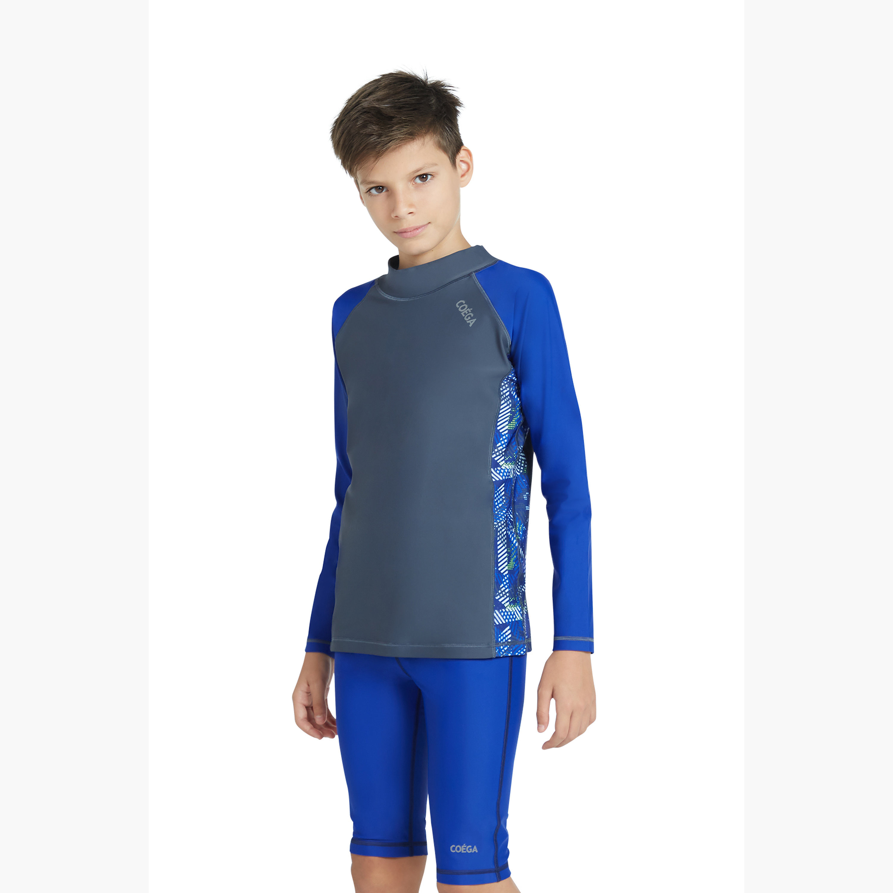 واقي الراش جارد بأكمام طويلة من كويغا بويز - ألواح جانبية من AOP بخطوط رمادية زرقاء-boys-clothing-sportswear-swimwear-image-3