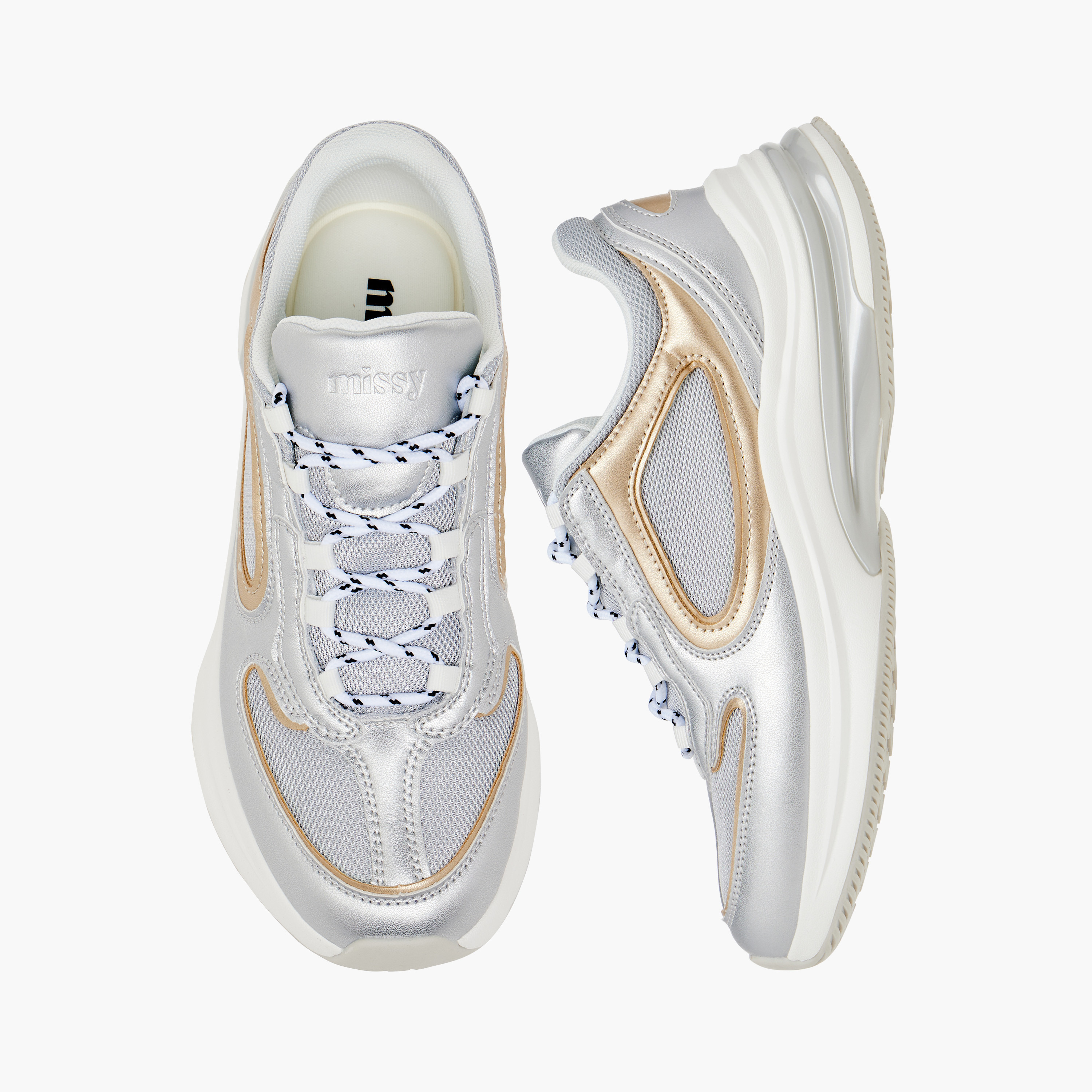 Missy Panelled Sneakers with Lace-Up Closure-women-shoes-sneakers-image-1