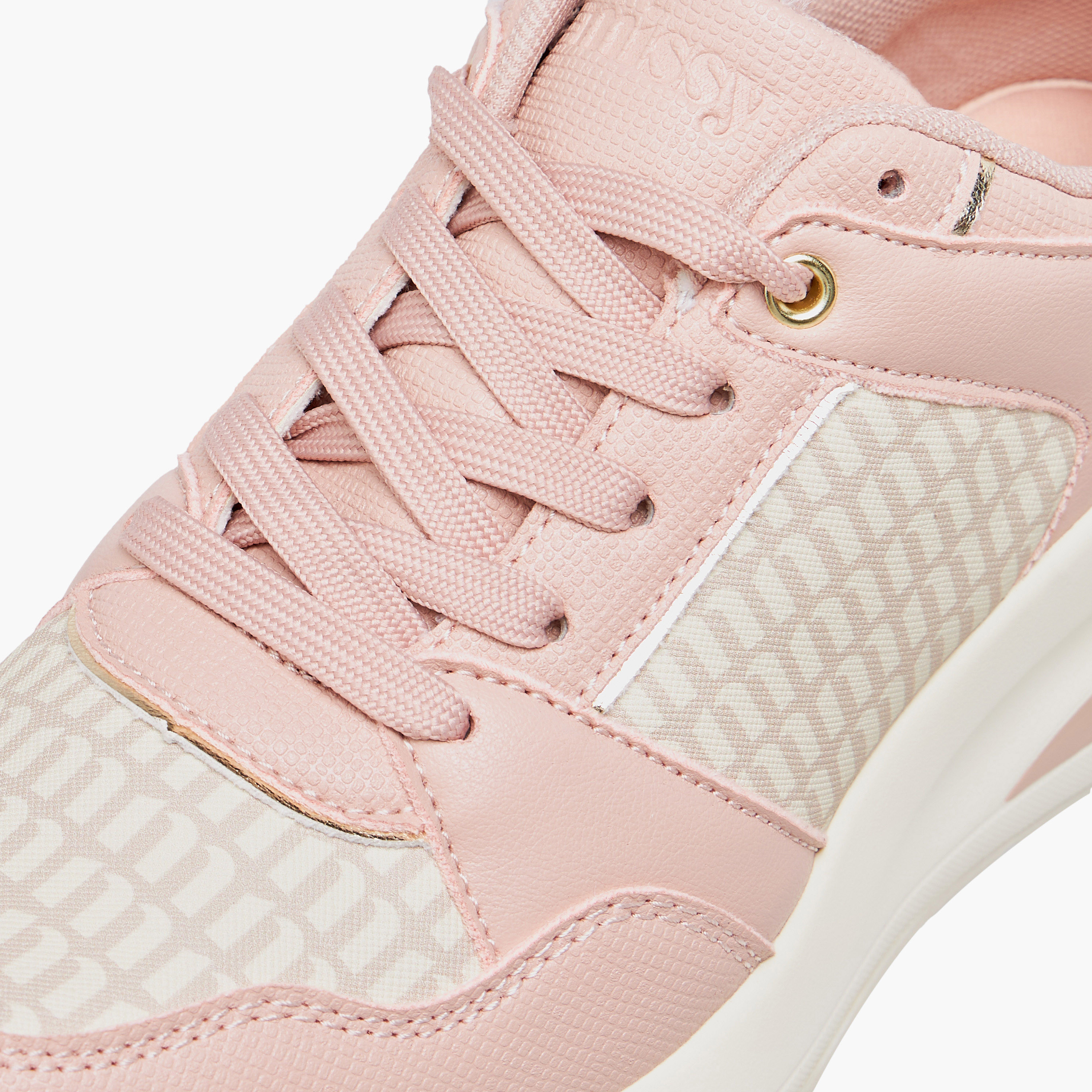 Missy Monogram Print Sneakers with Lace-Up Closure-women-shoes-sneakers-image-4