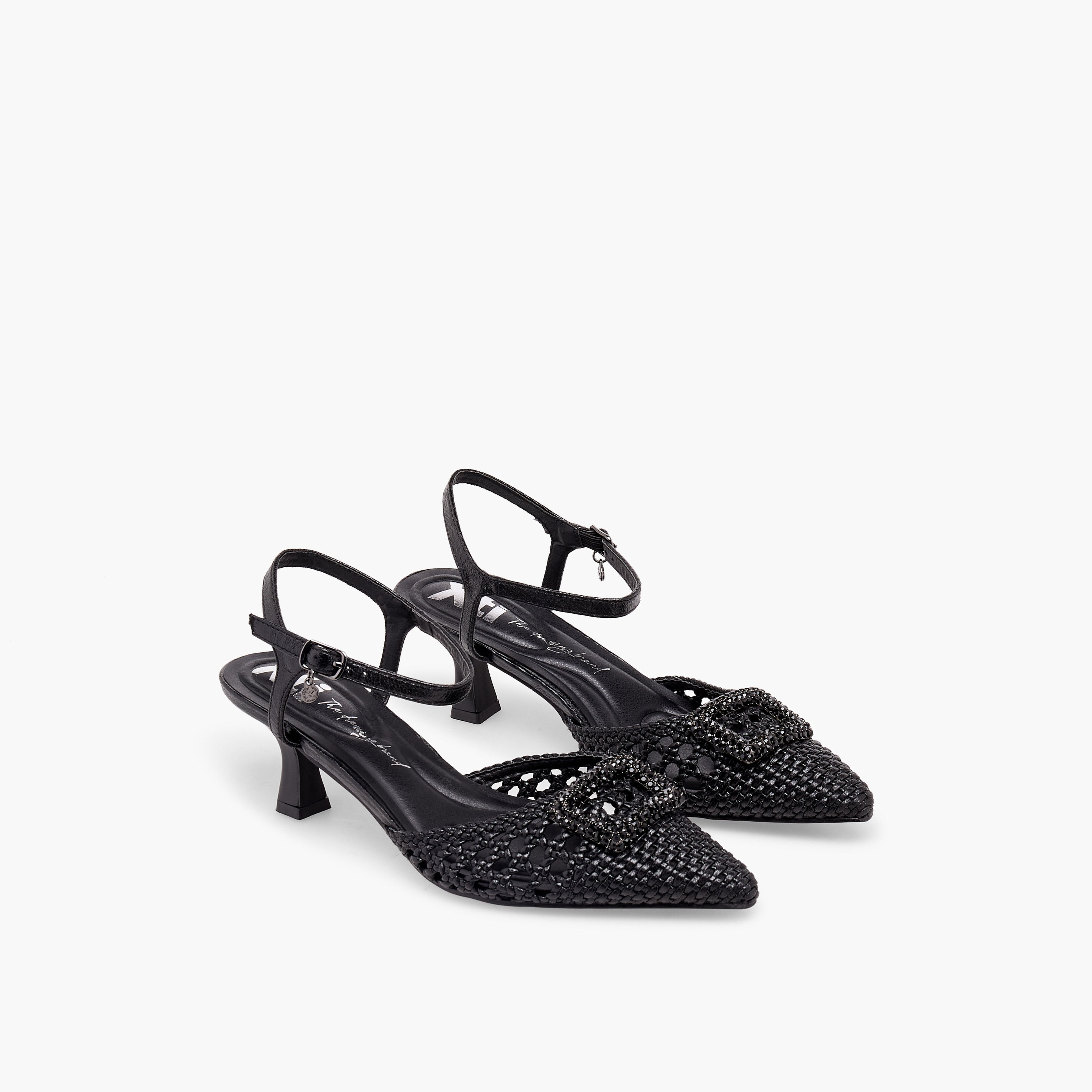 حذاء بكعب صغير بارز الملمس للنساء من إكس تي آي-women-shoes-heels-image-1