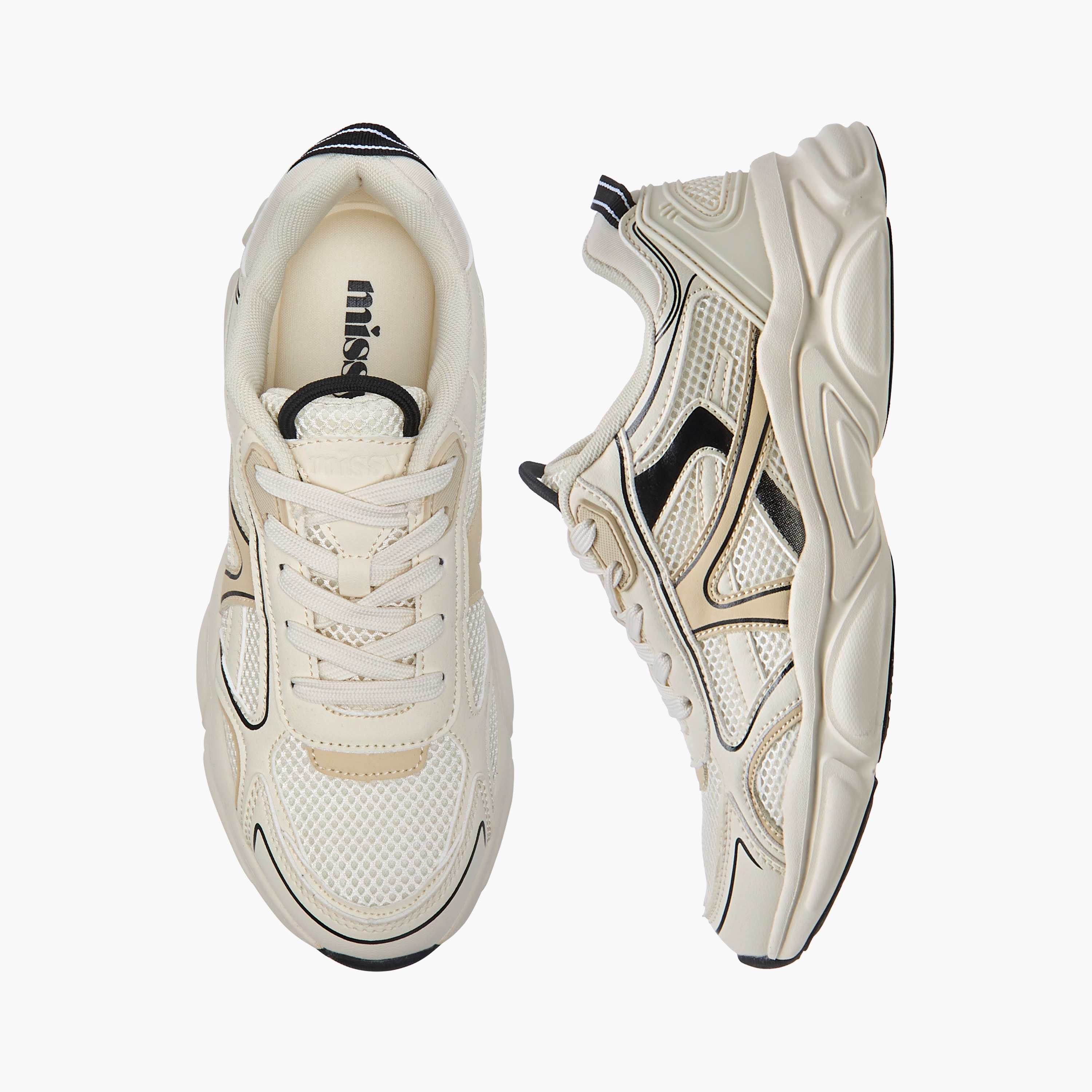 Missy Panelled Sneakers with Lace-Up Closure-women-shoes-sneakers-image-1