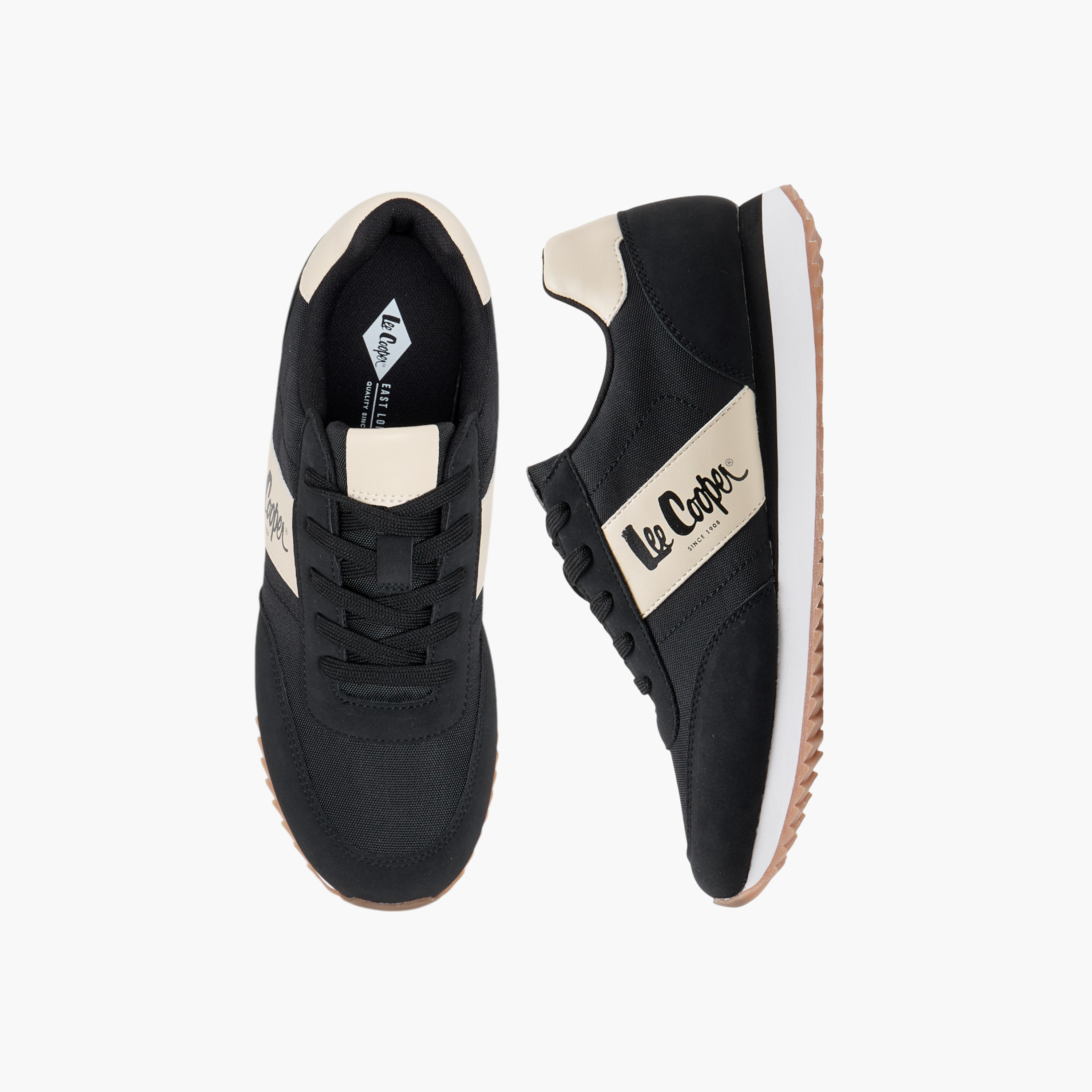 Lee Cooper Women's Panelled Lace-Up Sneakers-women-shoes-sneakers-image-1