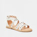 Little Missy Strappy Sandals with Laser Cut Detail-Girl%27s Sandals-thumbnailMobile-1