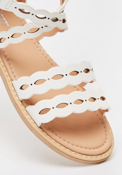 Little Missy Strappy Sandals with Laser Cut Detail-Girl%27s Sandals-image-3