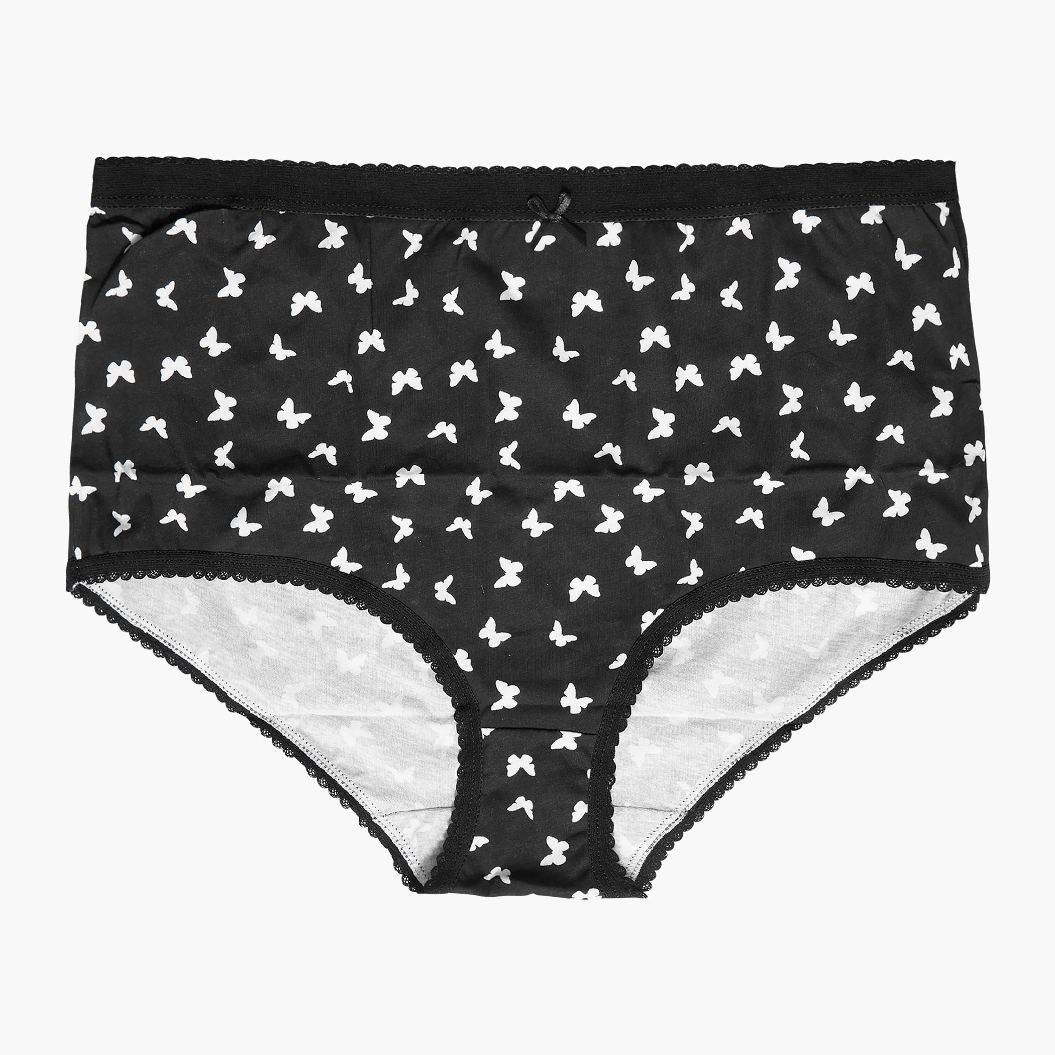 Pack of 5 Yours Multicolour Mono Butterfly Printed Full Brief-women-clothing-lingerie-panties-image-4