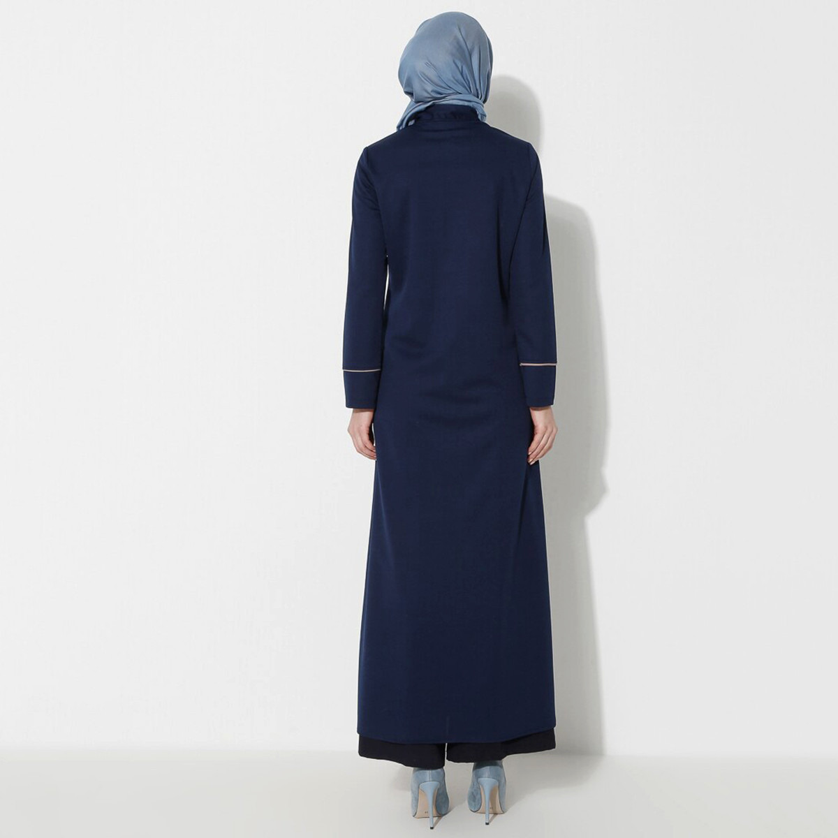 Women Solid Front Zipper Abaya Miss Cazibe By Modanisa-women-arabicclothing-abayas-image-6