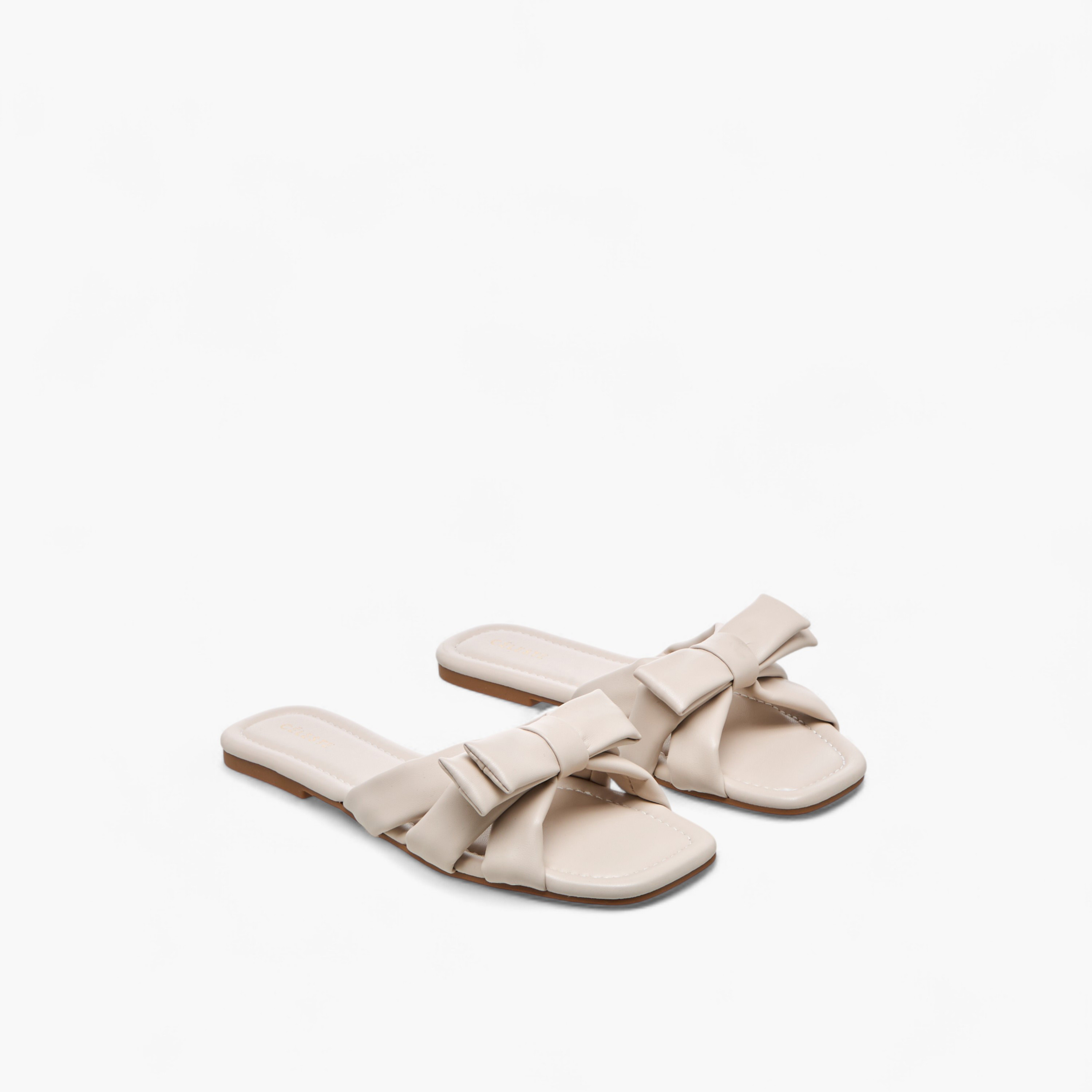Celeste Women's Bow Detail Slip-On Flat Sandals-women-shoes-flats-sandals-image-1