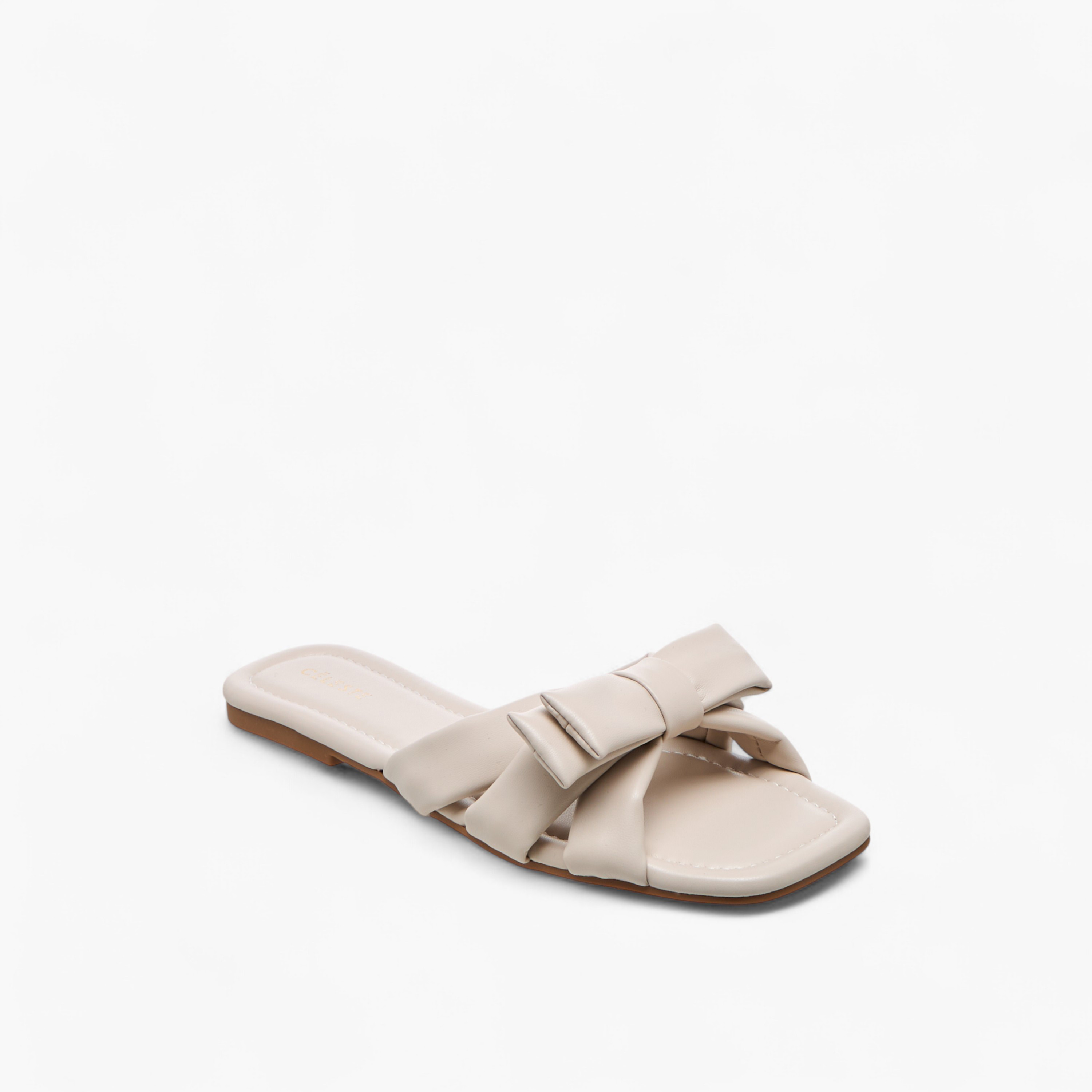 Celeste Women's Bow Detail Slip-On Flat Sandals-women-shoes-flats-sandals-image-2