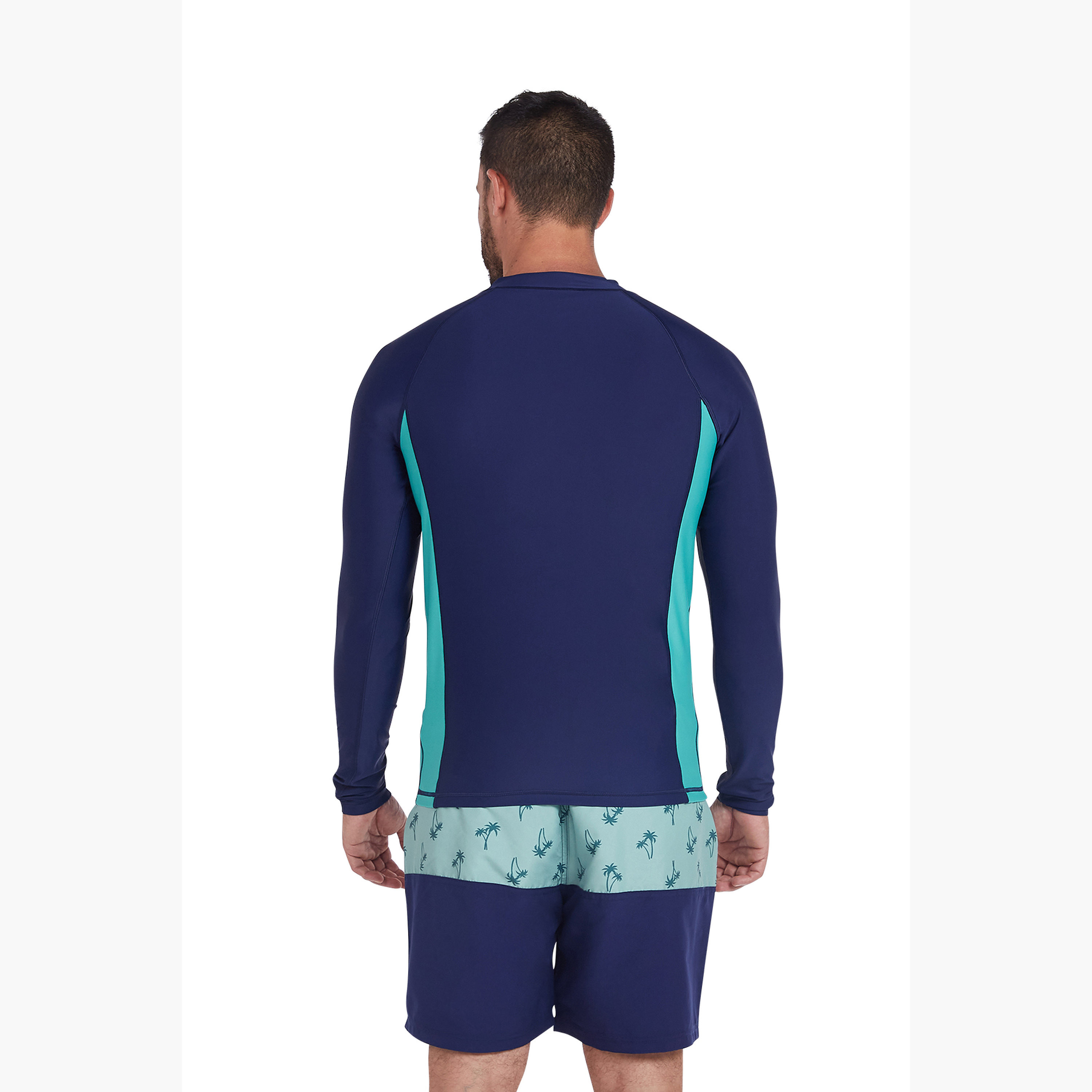 كويغا رجالية بأكمام طويلة - كفوف سبرينغ بالمز البحرية-sports-men-clothing-swimwear-image-4