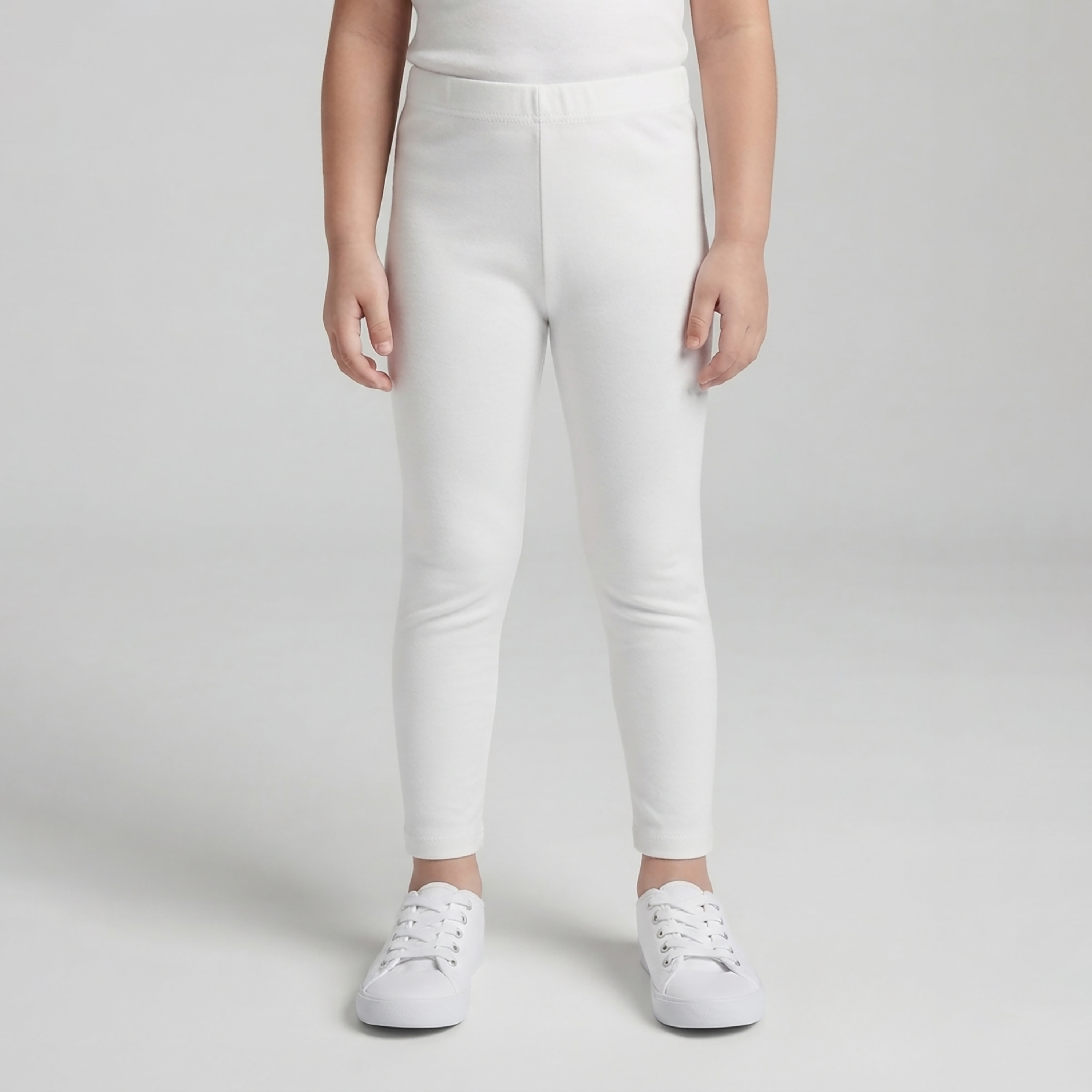 طقم بنطال ضيق (ليجن) أساسي مطاطي بطول كامل بلون سادة قطعتين من بيبي كلو-girls-clothing-bottoms-leggings-image-5