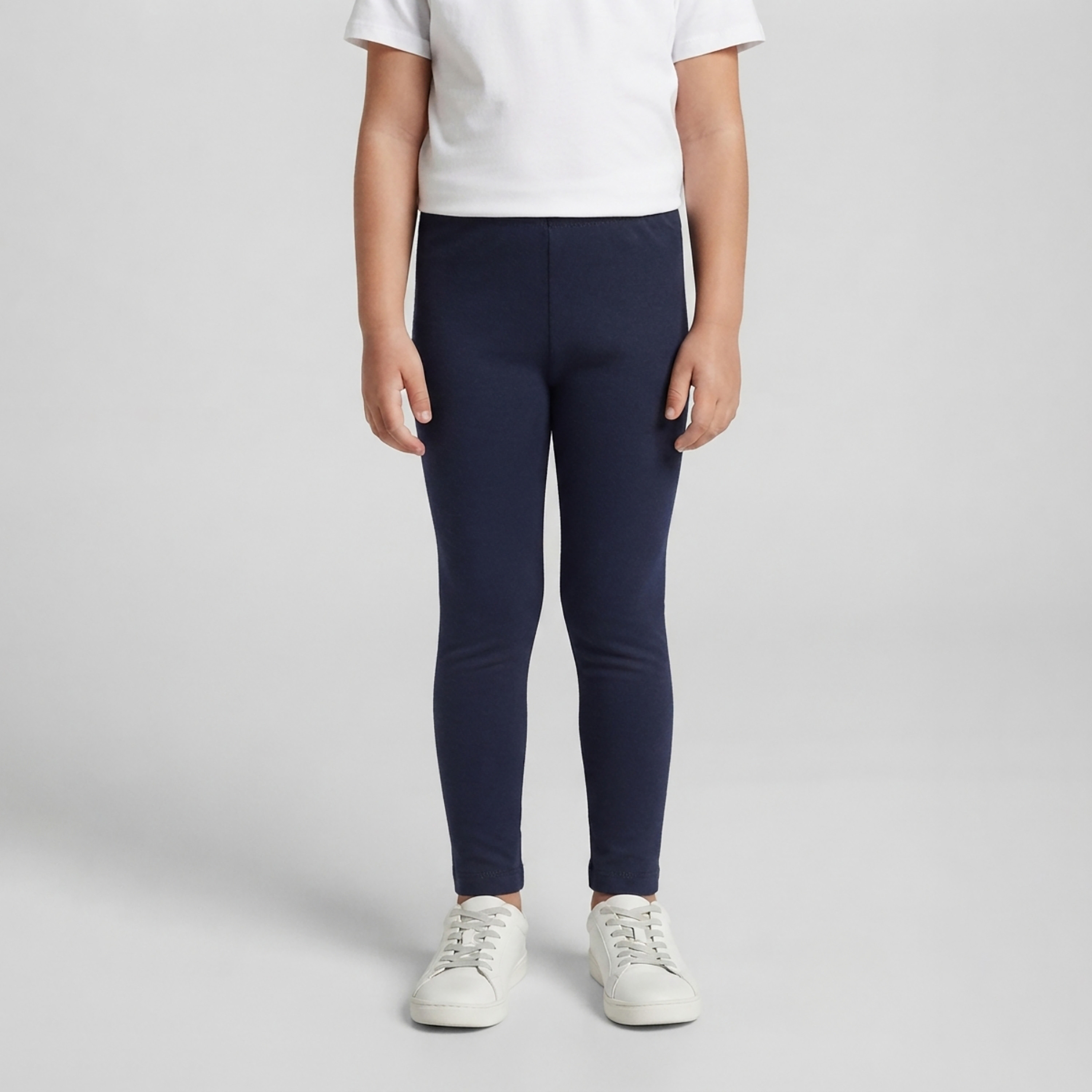طقم بنطال ضيق (ليجن) أساسي مطاطي بطول كامل بلون سادة قطعتين من بيبي كلو-girls-clothing-bottoms-leggings-image-5