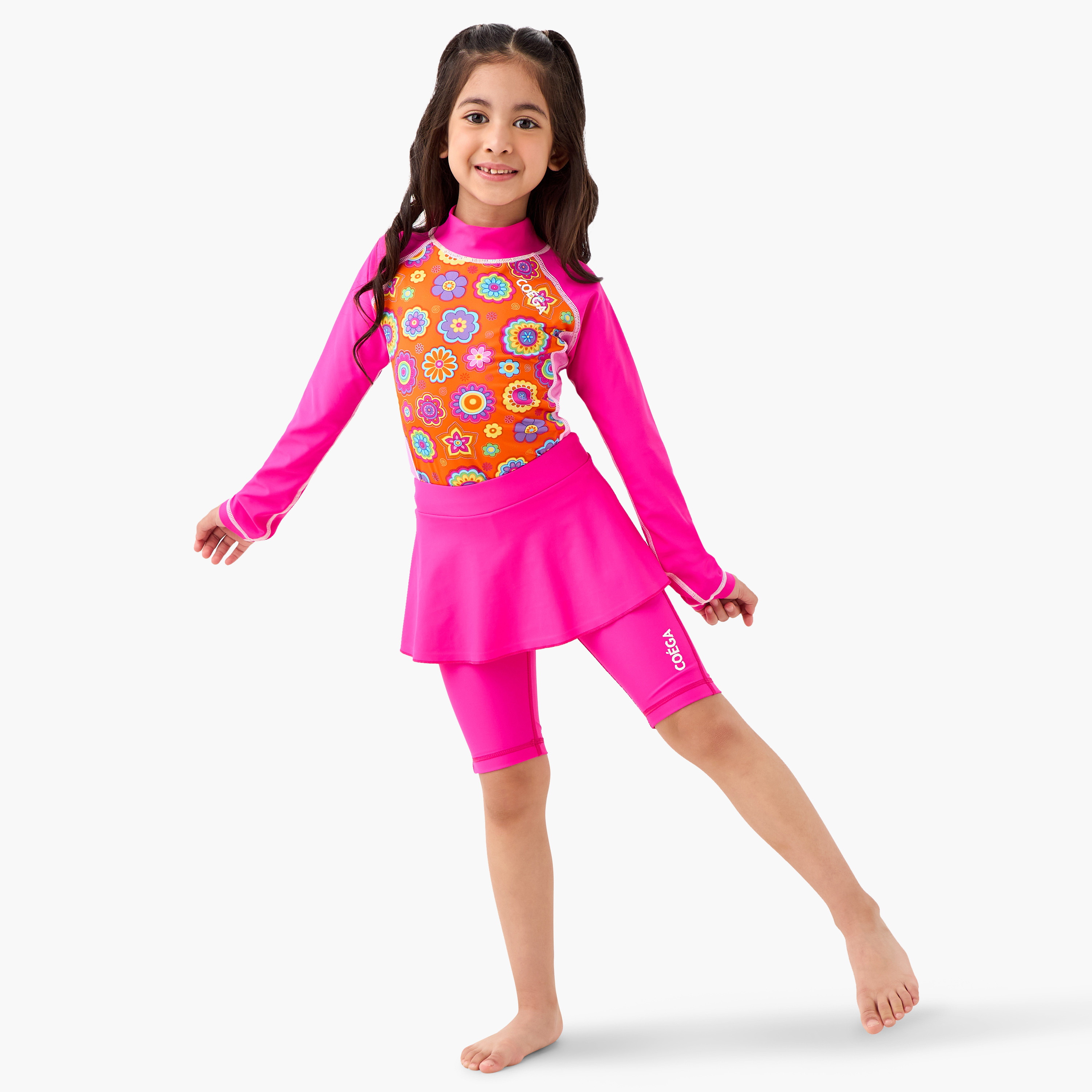 كويغا-  سترة سباحة واقية من الشمس أكمام طويلة للبنات-sports-girls-clothing-swimwear-image-2