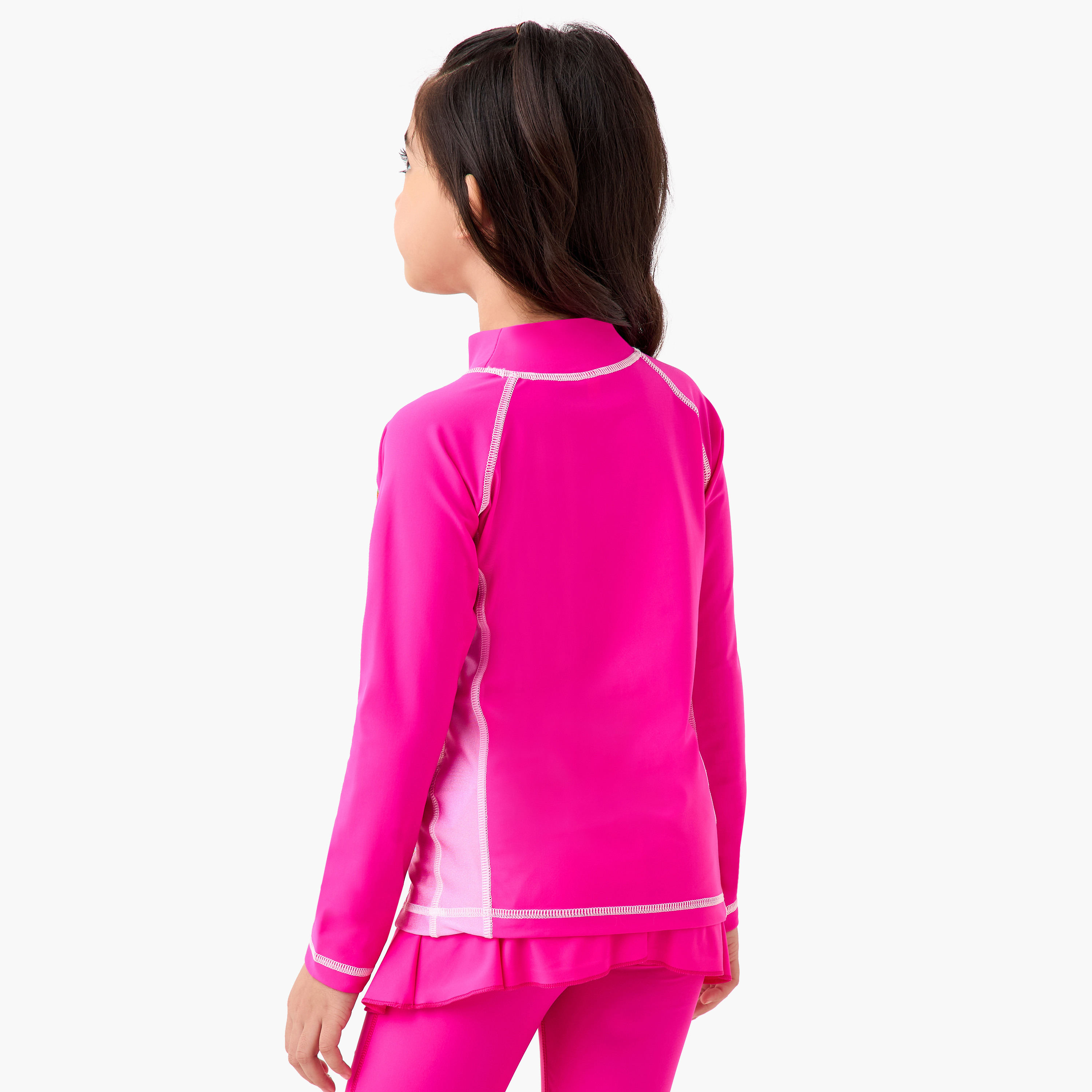 كويغا-  سترة سباحة واقية من الشمس أكمام طويلة للبنات-sports-girls-clothing-swimwear-image-3