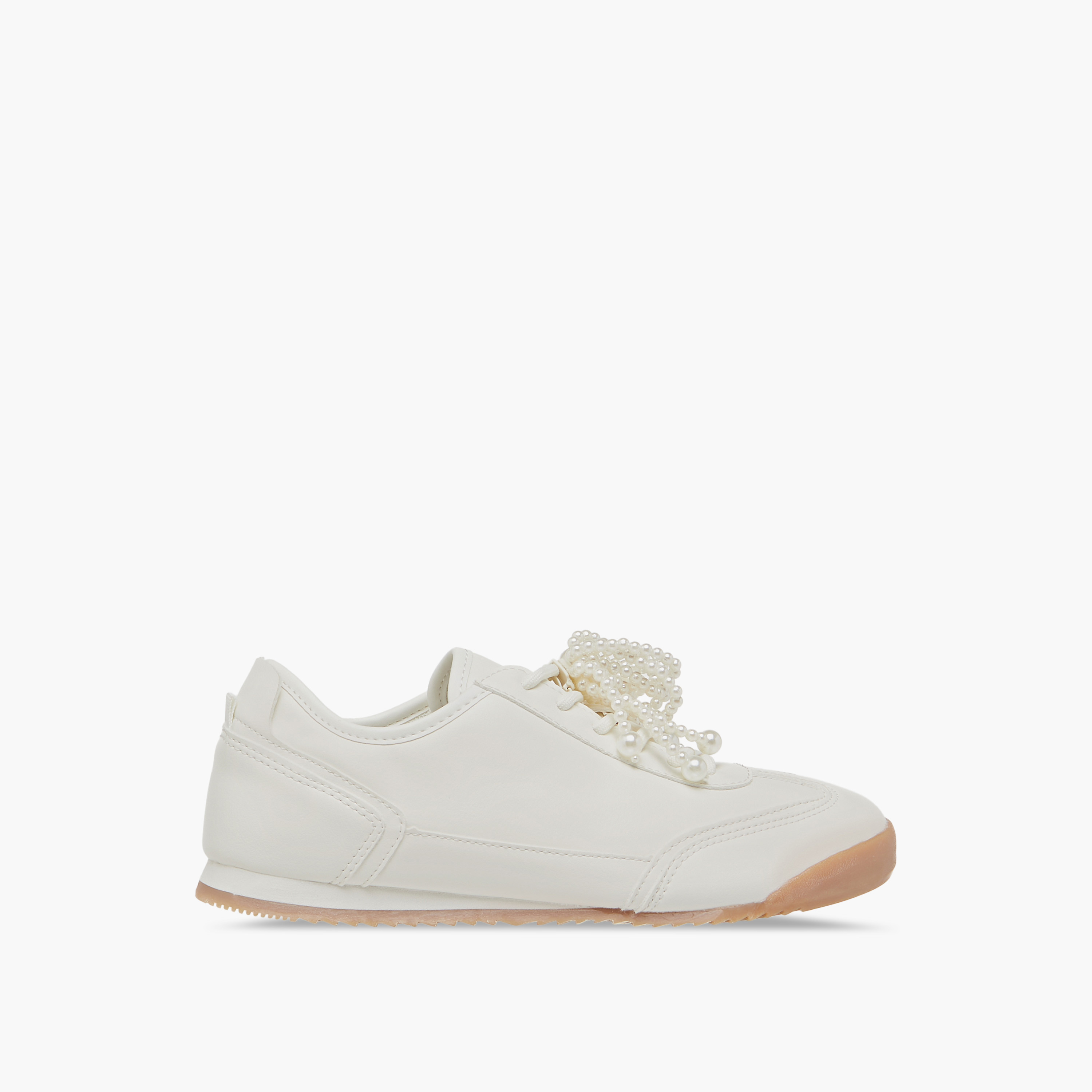 Missy Pearl Embellished Sneakers with Lace-Up Closure-women-shoes-sneakers-image-3
