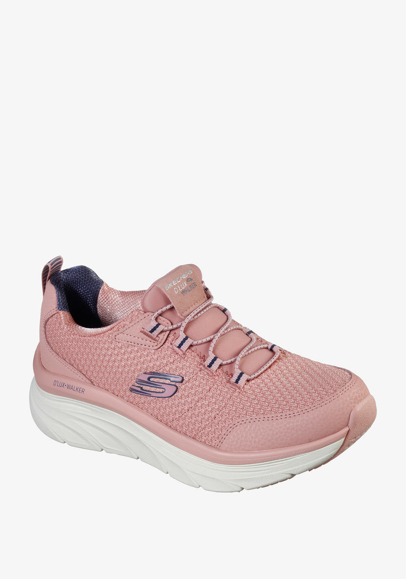 Skechers Women's Slip-On Walking Shoes with Lace Detail - D LUX WALKER-Women%27s Sports Shoes-image-0