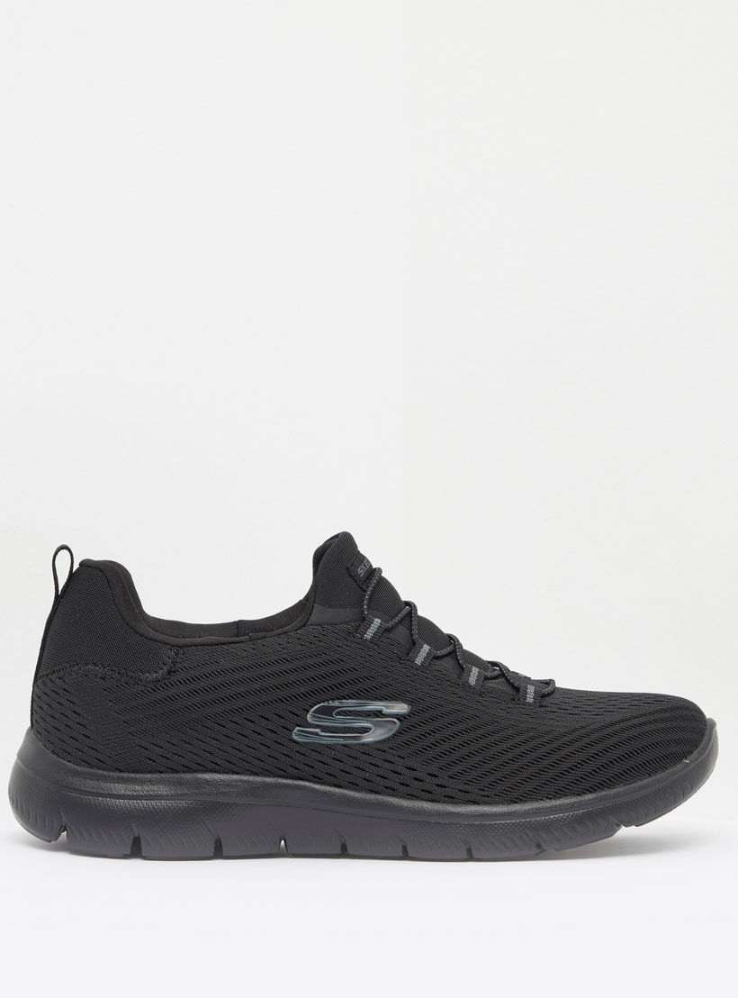 حذاء تدريب سهل الارتداء ساميتس برباط للنساء من سكتشرز - 149036-BBK-sports-women-shoes-image-1