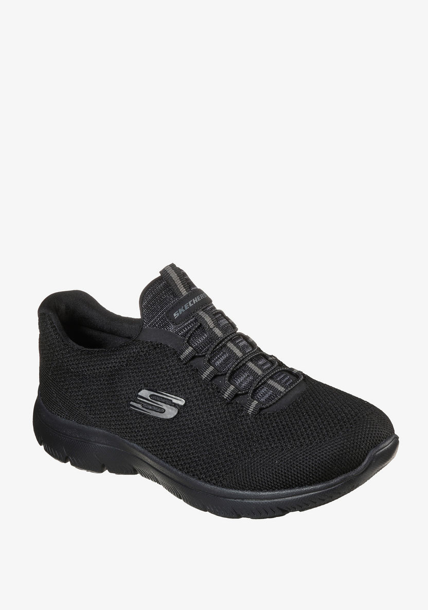 Skechers Women's Monotone Slip-On Waking Shoes with Lace Detail - SUMMITS COOL CLASSIC-Women%27s Sports Shoes-image-0
