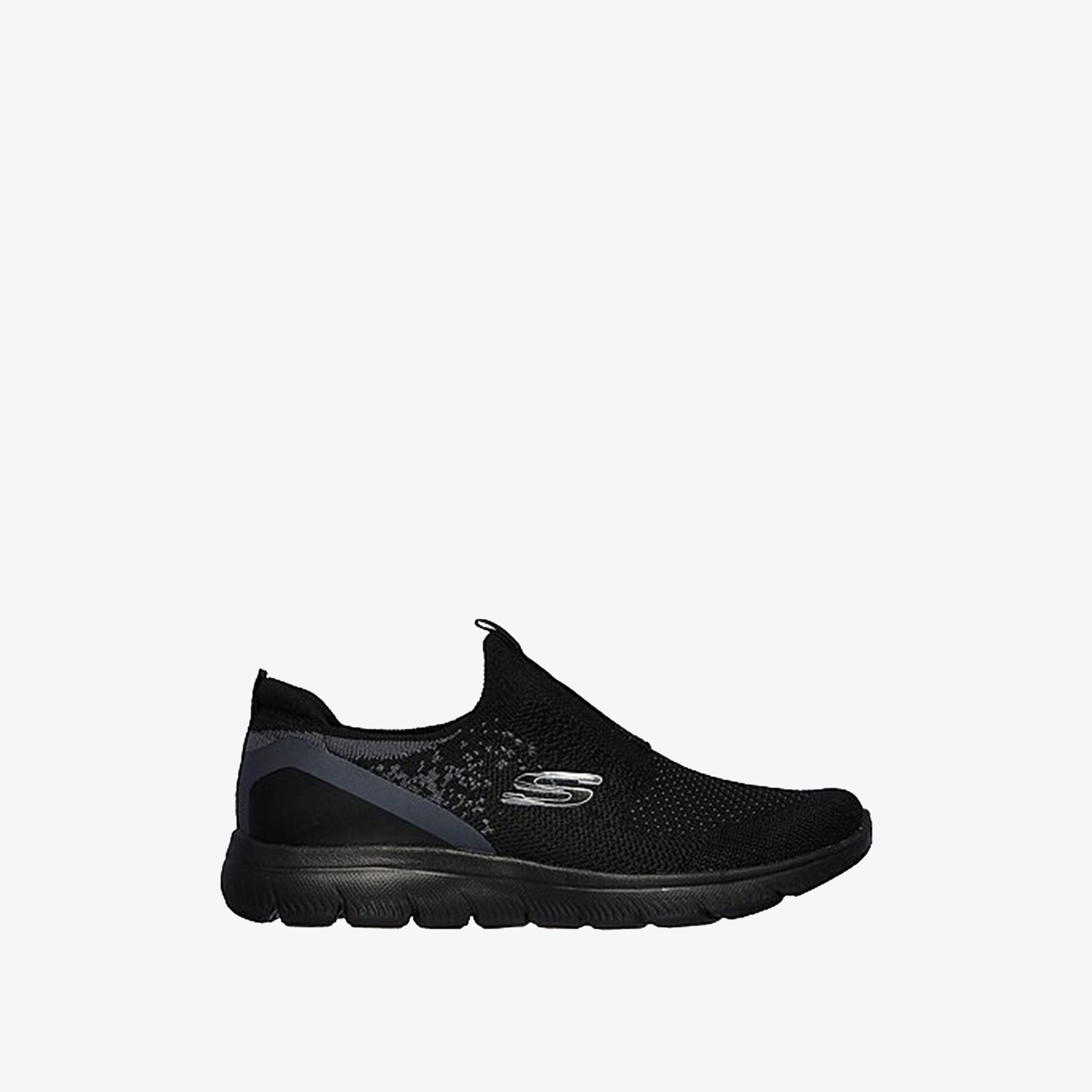 Skechers black clearance slip on trainers