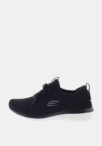 Skechers Women's Bountiful Lace-Slip-On Shoes - 149221-BKW-Women%27s Sports Shoes-image-0