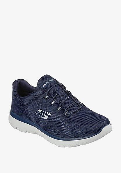 Skechers Women's Textured Trainers with Lace-Up Closure - SUMMITS CLASSIC TOUCH