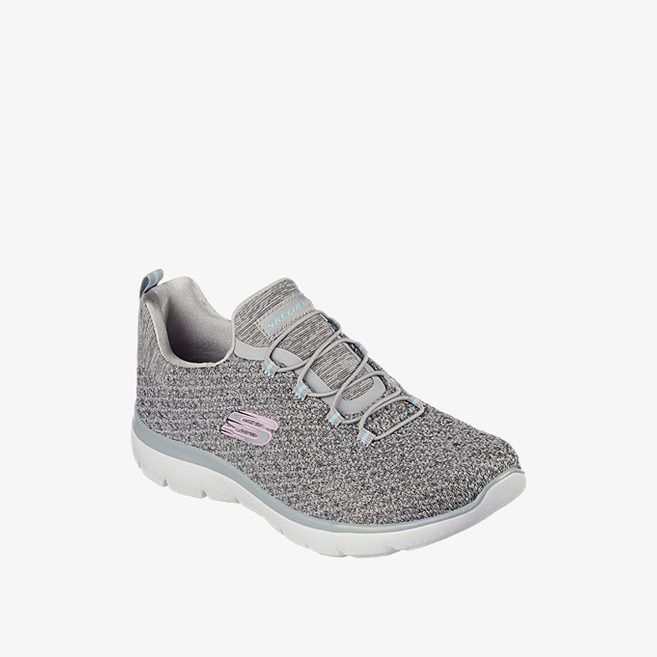 Skechers grey shop slip on trainers