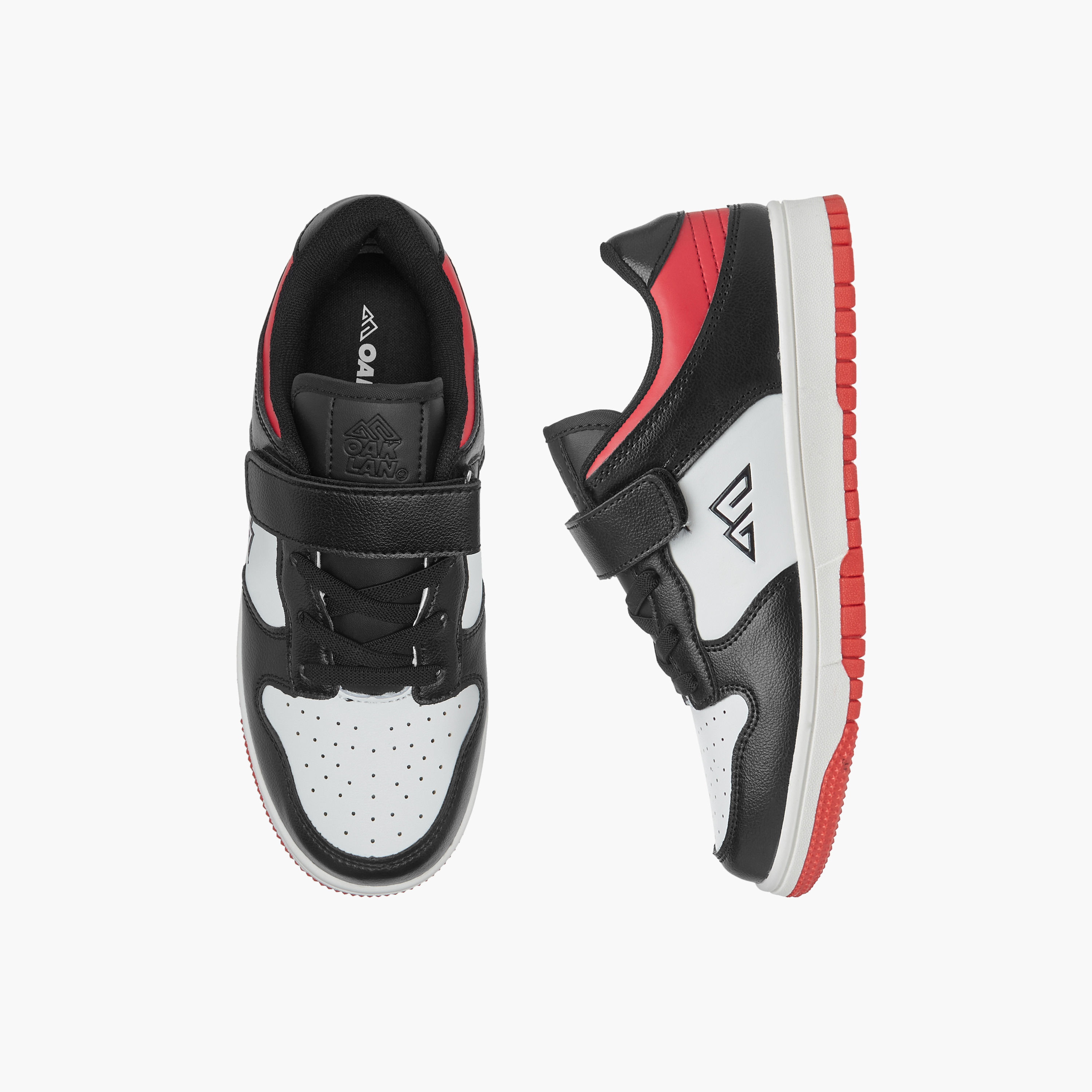 Oaklan by Shoexpress Kids Panelled Sneakers with Hook and Loop Closure-boys-shoes-schoolshoes-image-1