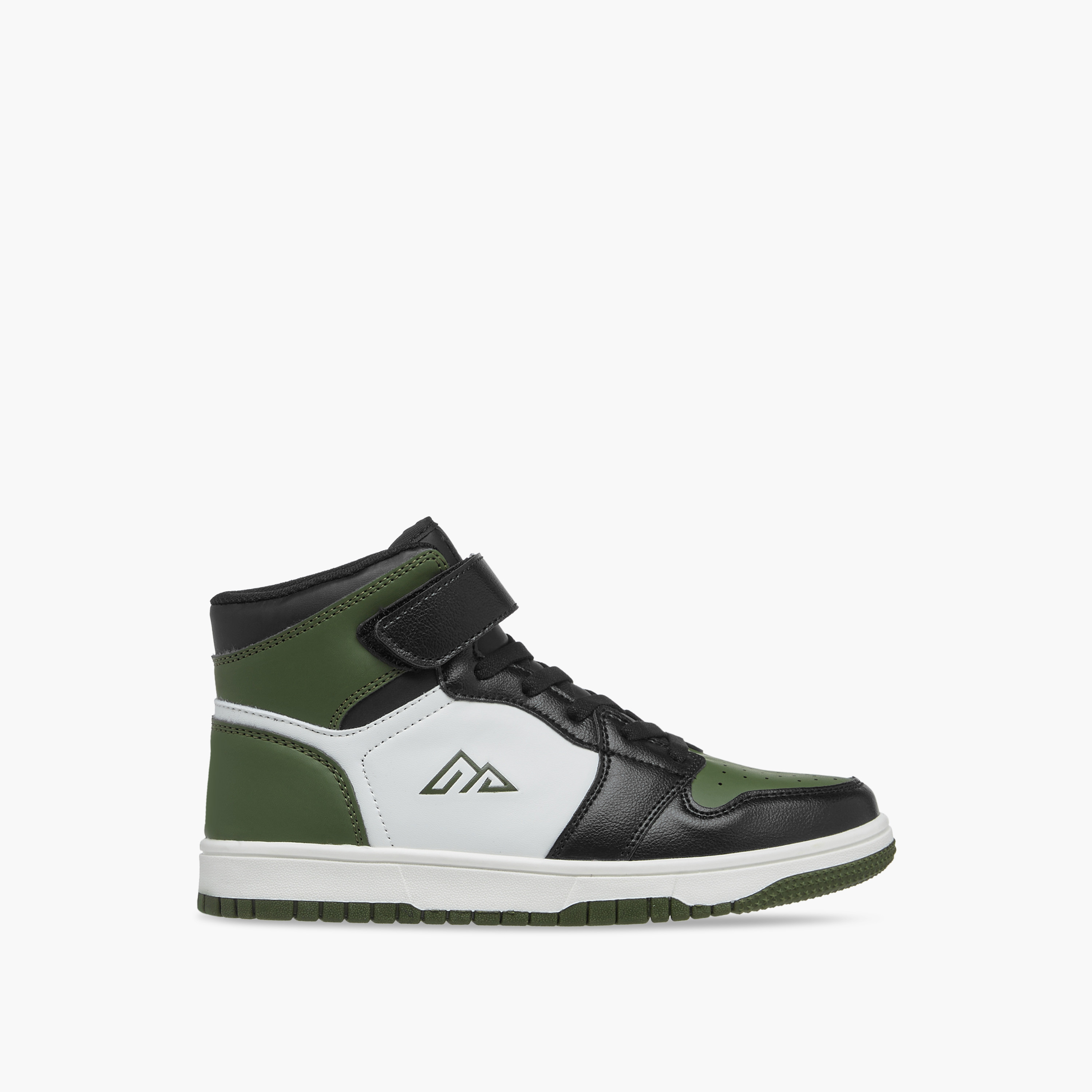 Oaklan by Shoexpress Boys' Panelled High Cut Sneakers with Hook and Loop Closure-boys-shoes-sneakers-image-3